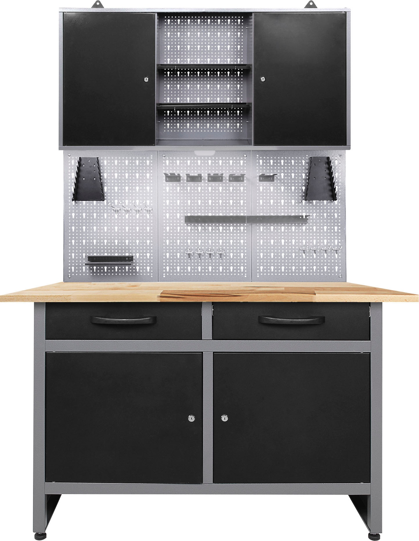 ONDIS24 Werkstatt-Set »Werner«, 120 cm, mit Lochwandsystem inkl. Haken, mit  LED online kaufen | mit 3 Jahren XXL Garantie
