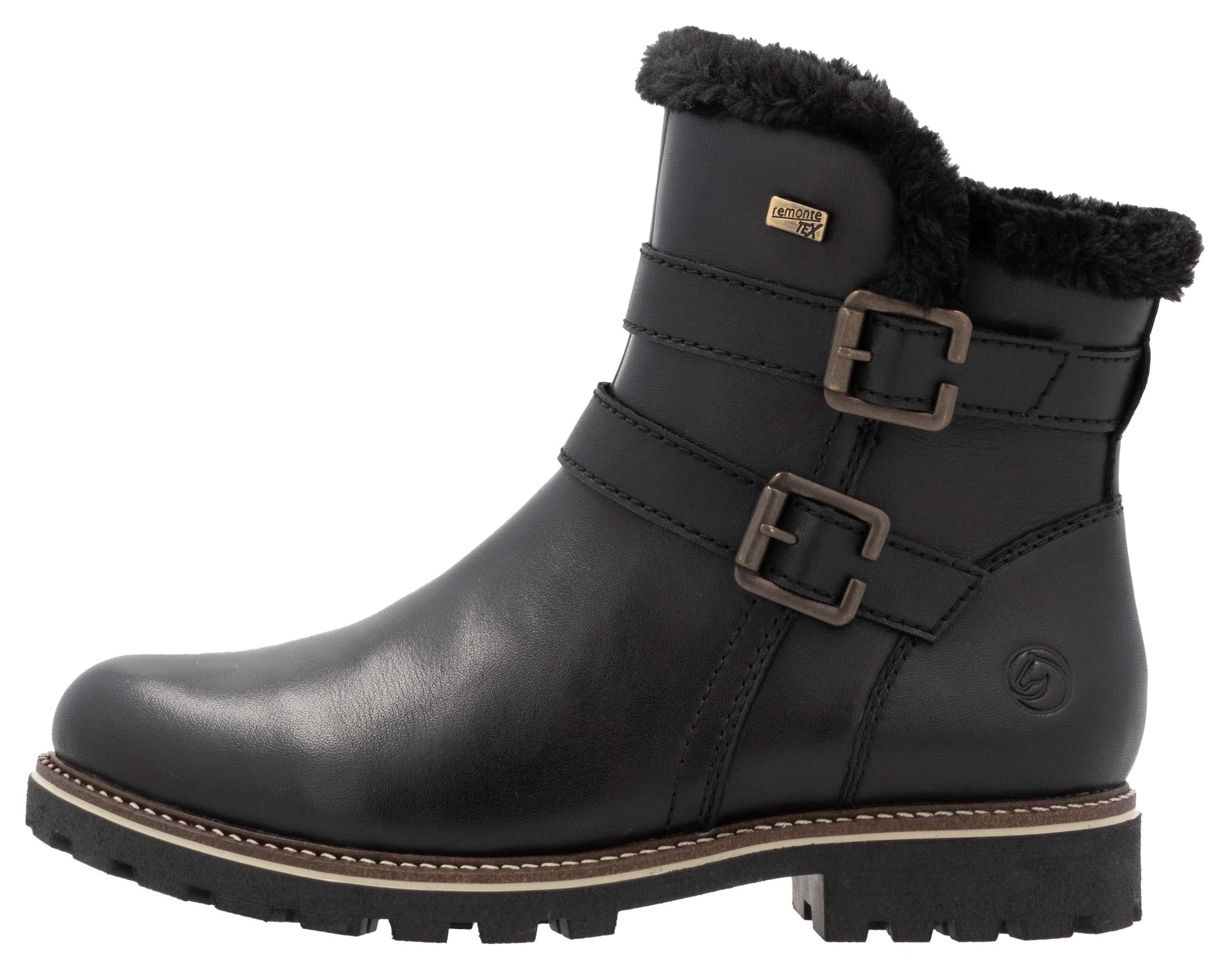 Remonte Winterboots, Blockabsatz, Winterstiefelette, Outdorrschuh mit TEX-Membran