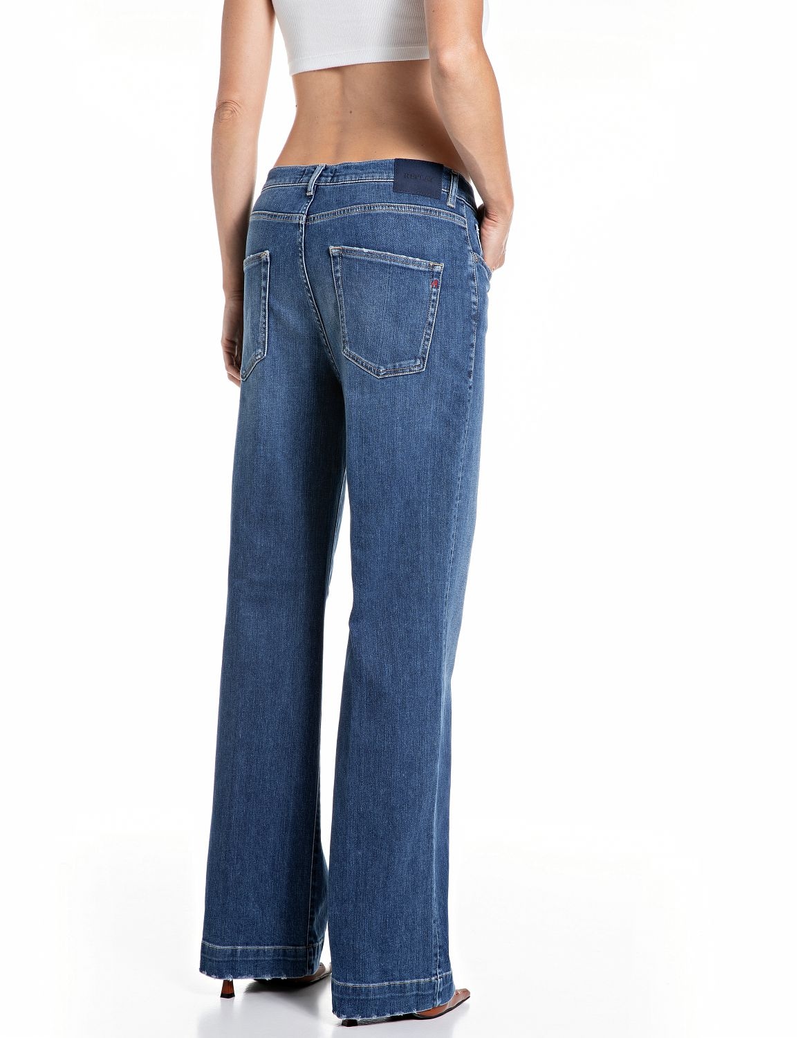 Replay Straight-Jeans »MELJA« mit weitem Bein