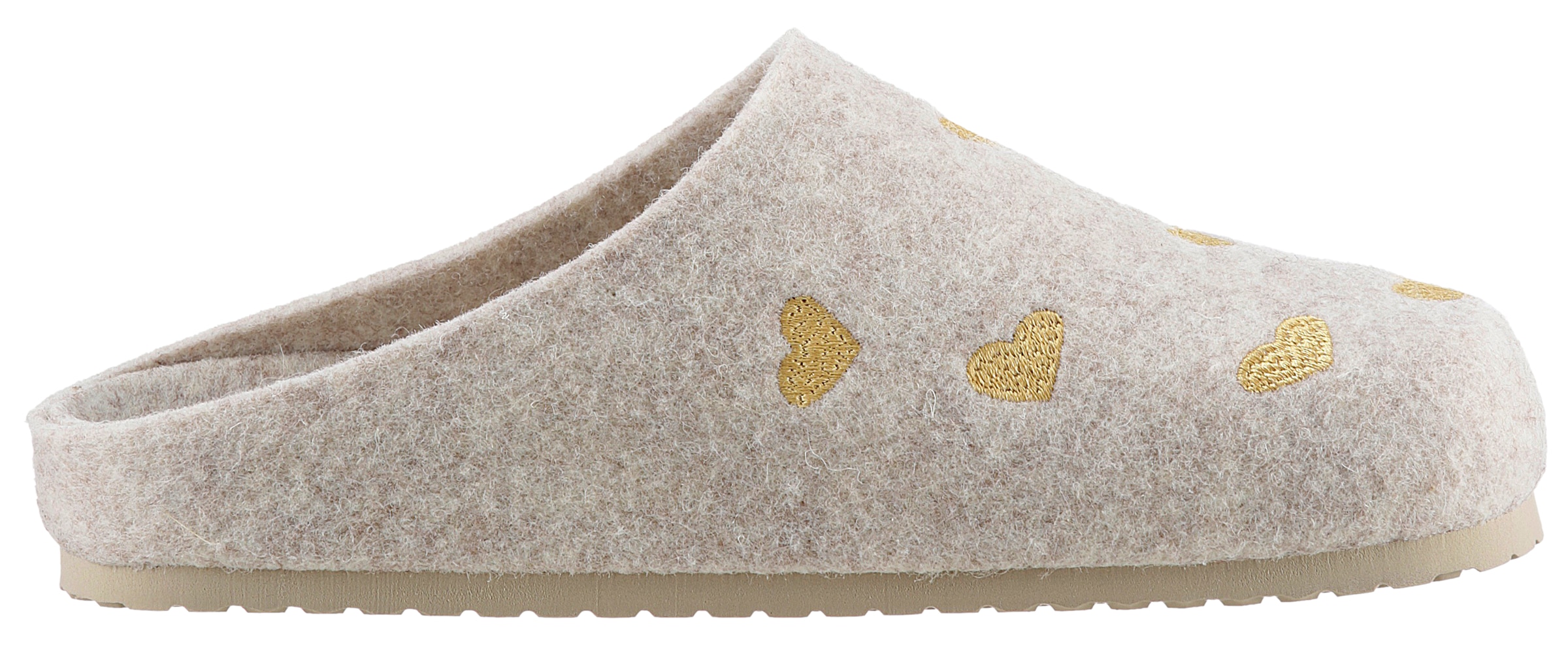 BIO Life Clog, Hausschuh, Homeslipper mit Herzchen-Stickerei - NEUE KOLLEKTION