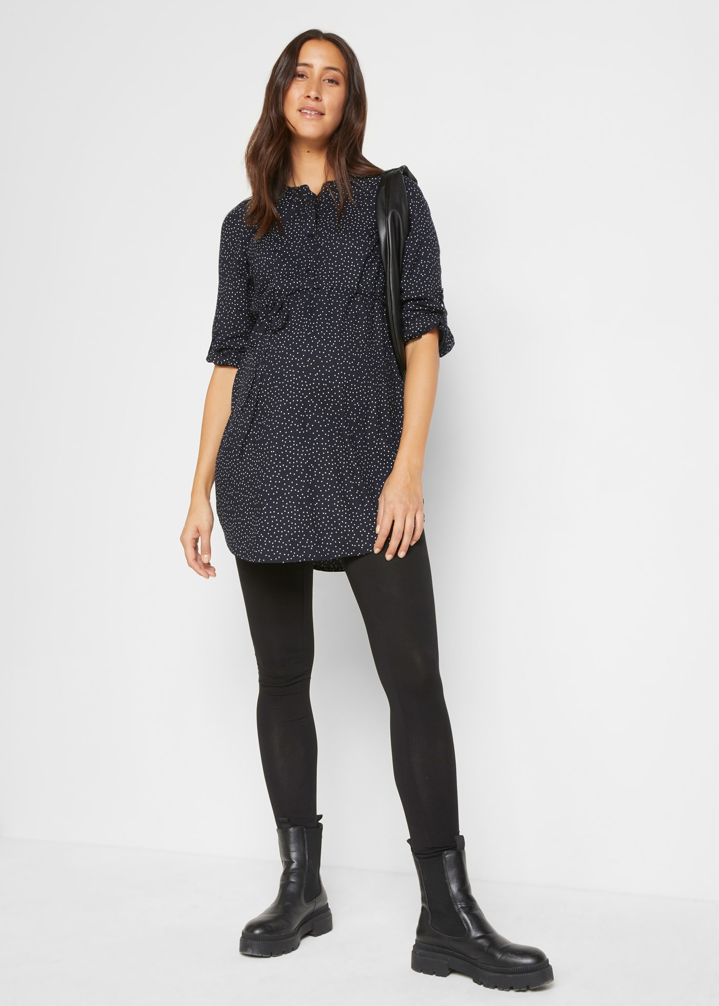 bonprix Umstandskleid 2-in-1 Umstands- und Stillblusenkleid aus fließender Viskose