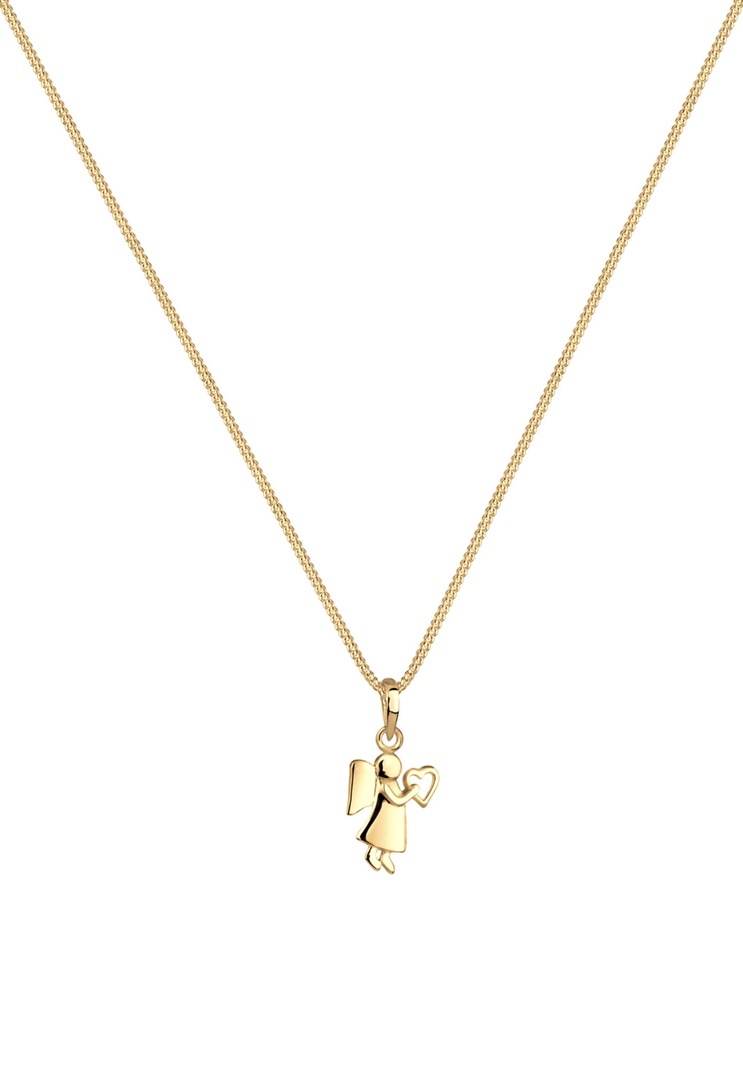 Elli Kette mit Anhänger »Halskette Engel Herz Glücksbringer Symbol Schmuck Geschenk 925 Silber«