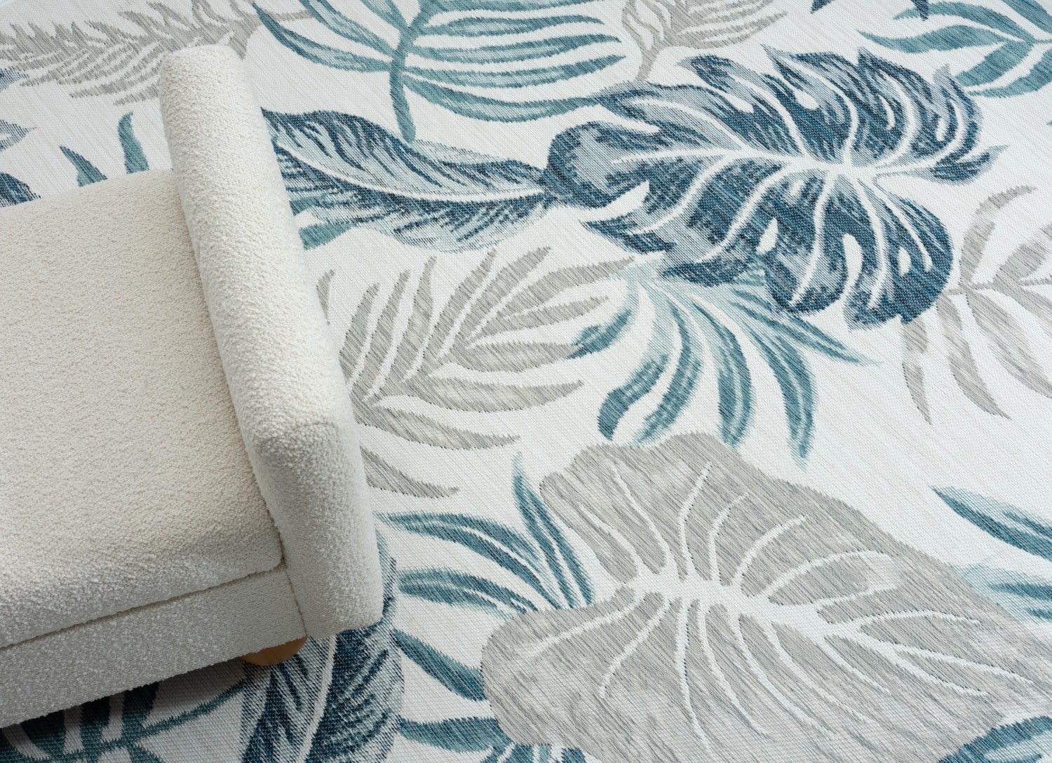 Myflair Möbel & Accessoires Teppich »Reef, LAGERRÄUMUNG!« rechteckig 6 mm Höhe Wendeteppich, Blätter Motiv, Outdoor geeignet, Balkon, Terrasse