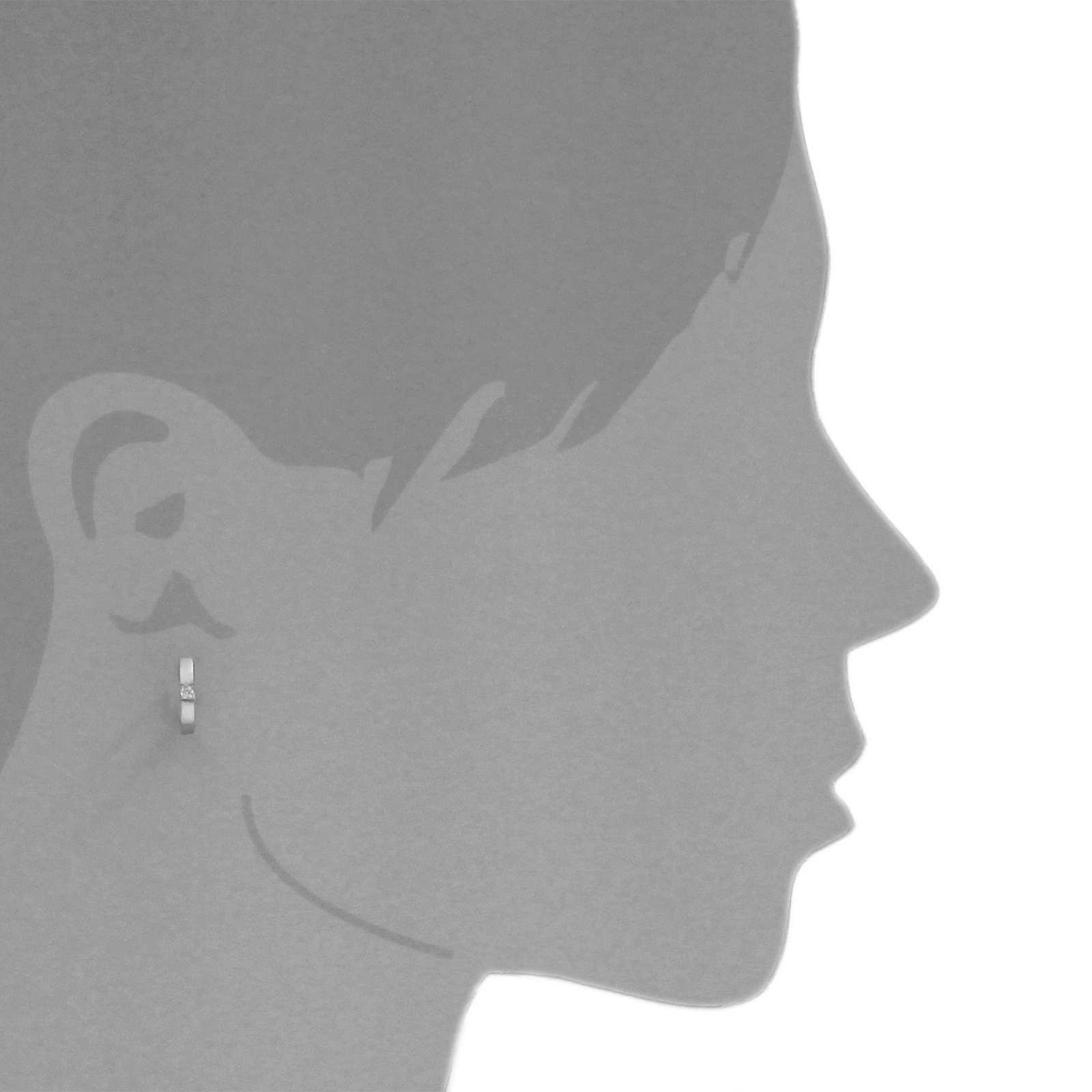 OSTSEE-SCHMUCK Klappcreolen »- Valeska - Silber 925/000 - Zirkonia«