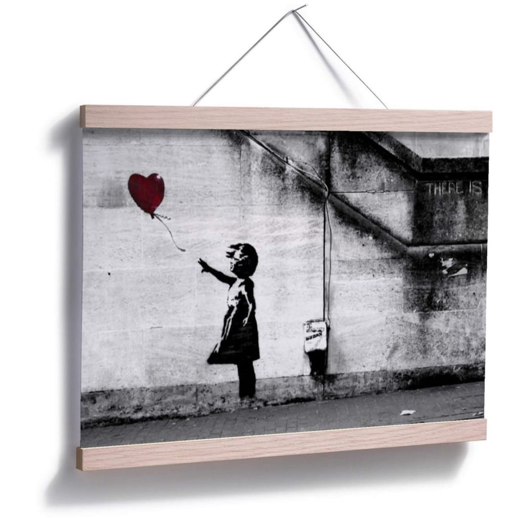 Wall-Art Poster »Graffiti Bilder Girl with balloon«, Menschen, (1 St.)