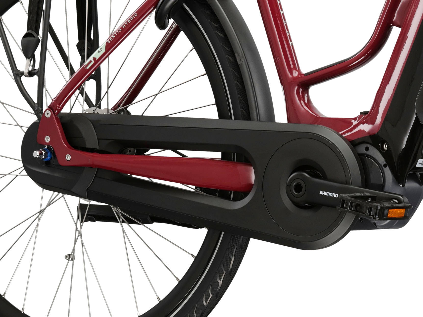 Kross E-Bike »E-Citybike Damen Sentio 6.0 28" rot«, 8 Gang, Shimano, Nexus, Mittelmotor 250 W, Pedelec, Elektrofahrrad für Damen und Herren