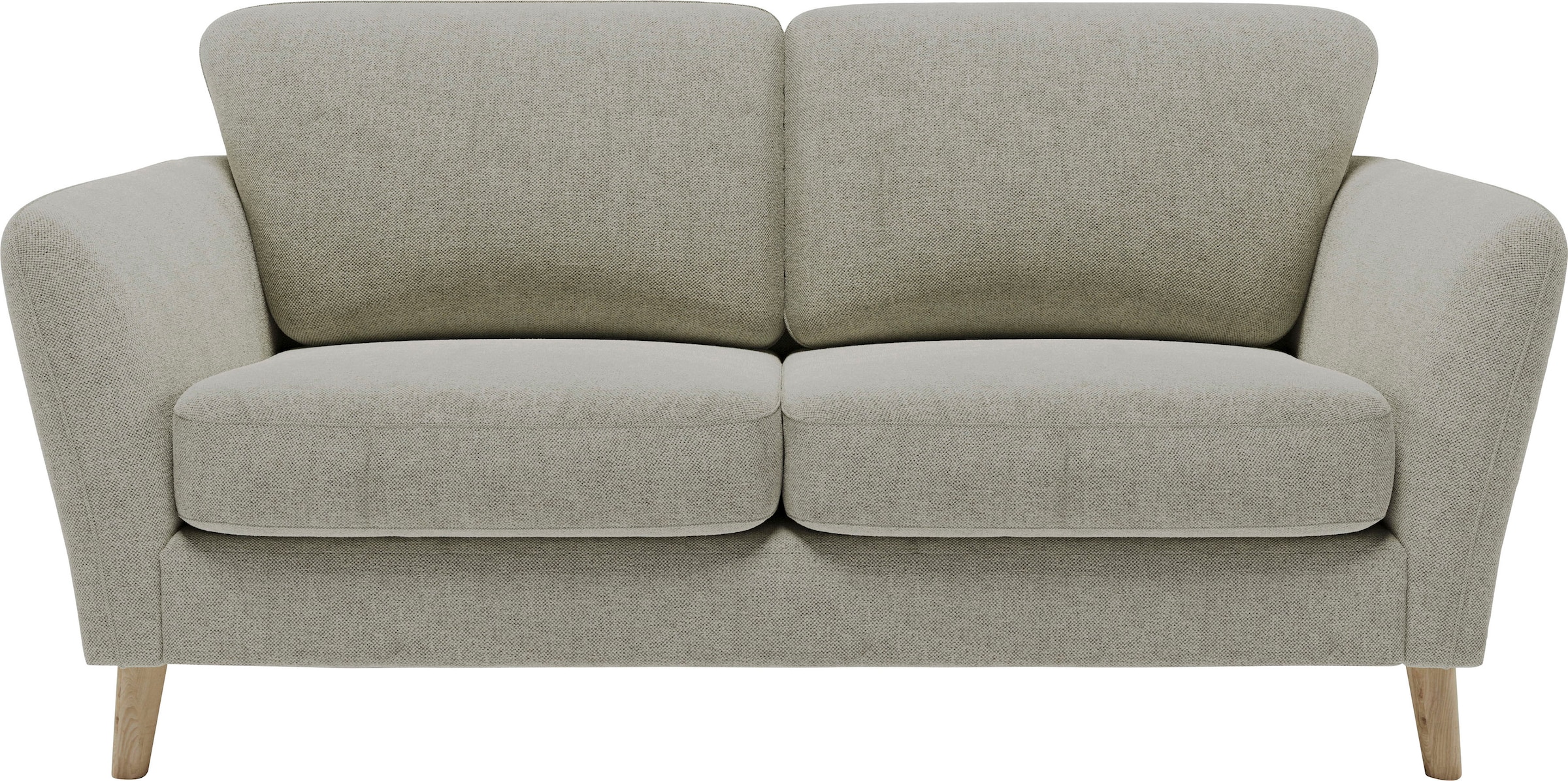 Home affaire 2-Sitzer »MARSEILLE Kompaktsofa 170 cm, Cord, Flachgewebe, Struktur, Webstoff«, Massivholzbeine Eiche, Landhausstil, Wellenunterfederung