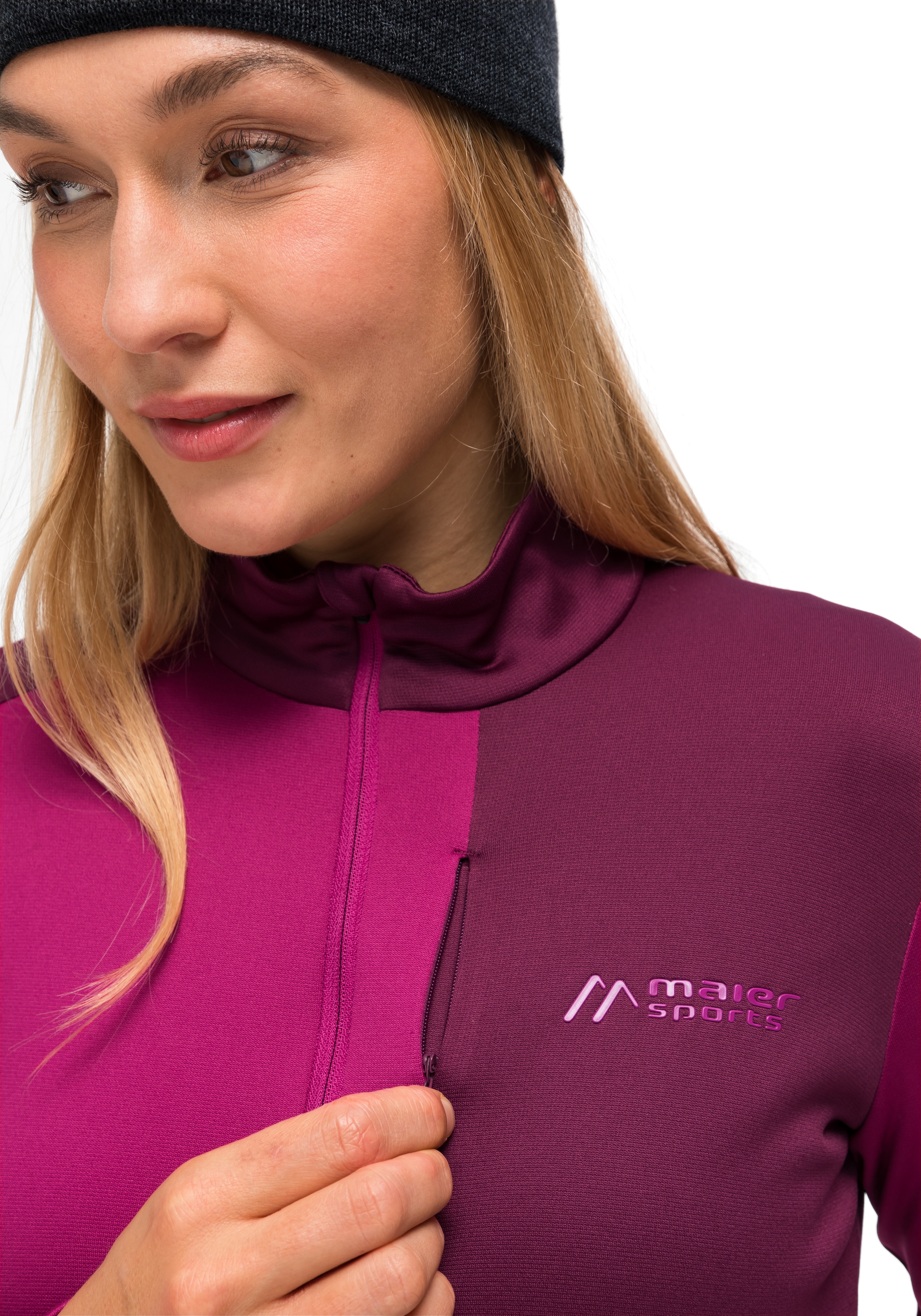 Maier Sports Fleecejacke »Purga Jacket«, Damen Midlayer, Fleece mit aufgerauter Innenseite