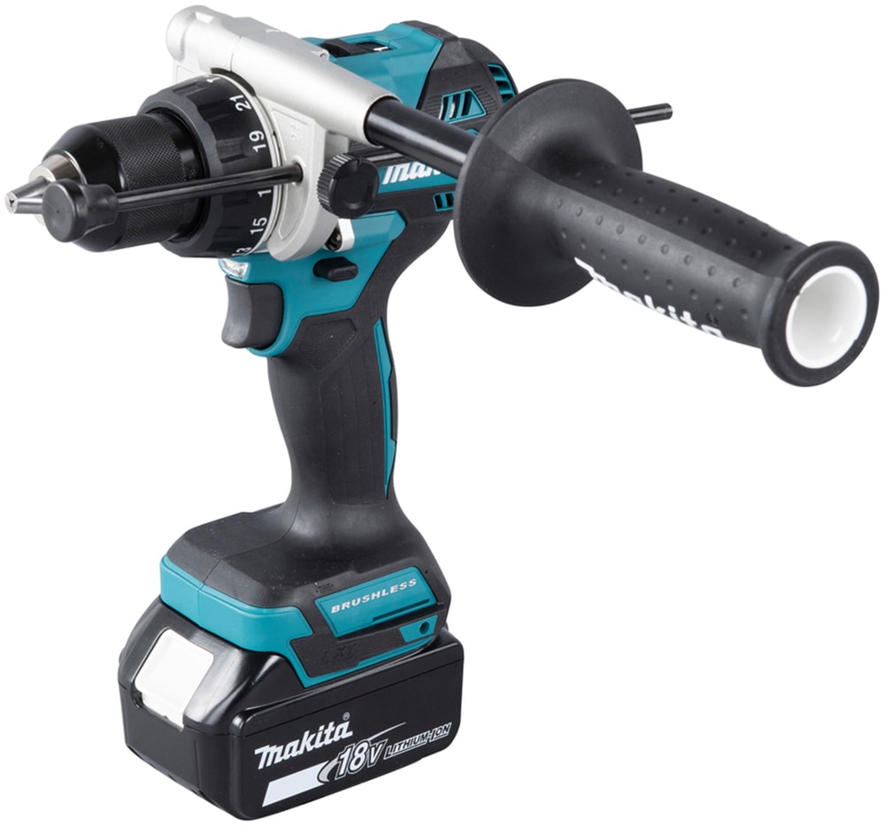 Makita Akku-Schlagbohrschrauber »DHP486RTJ«, (Set), inkl. 2 Akkus 18V / 5,0 Ah und Aufbewahrungskoffer
