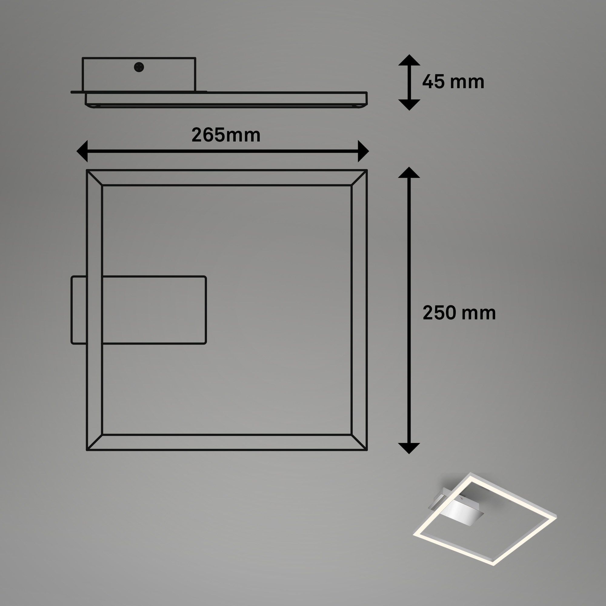 Briloner Leuchten Deckenleuchte »Frame NICI«