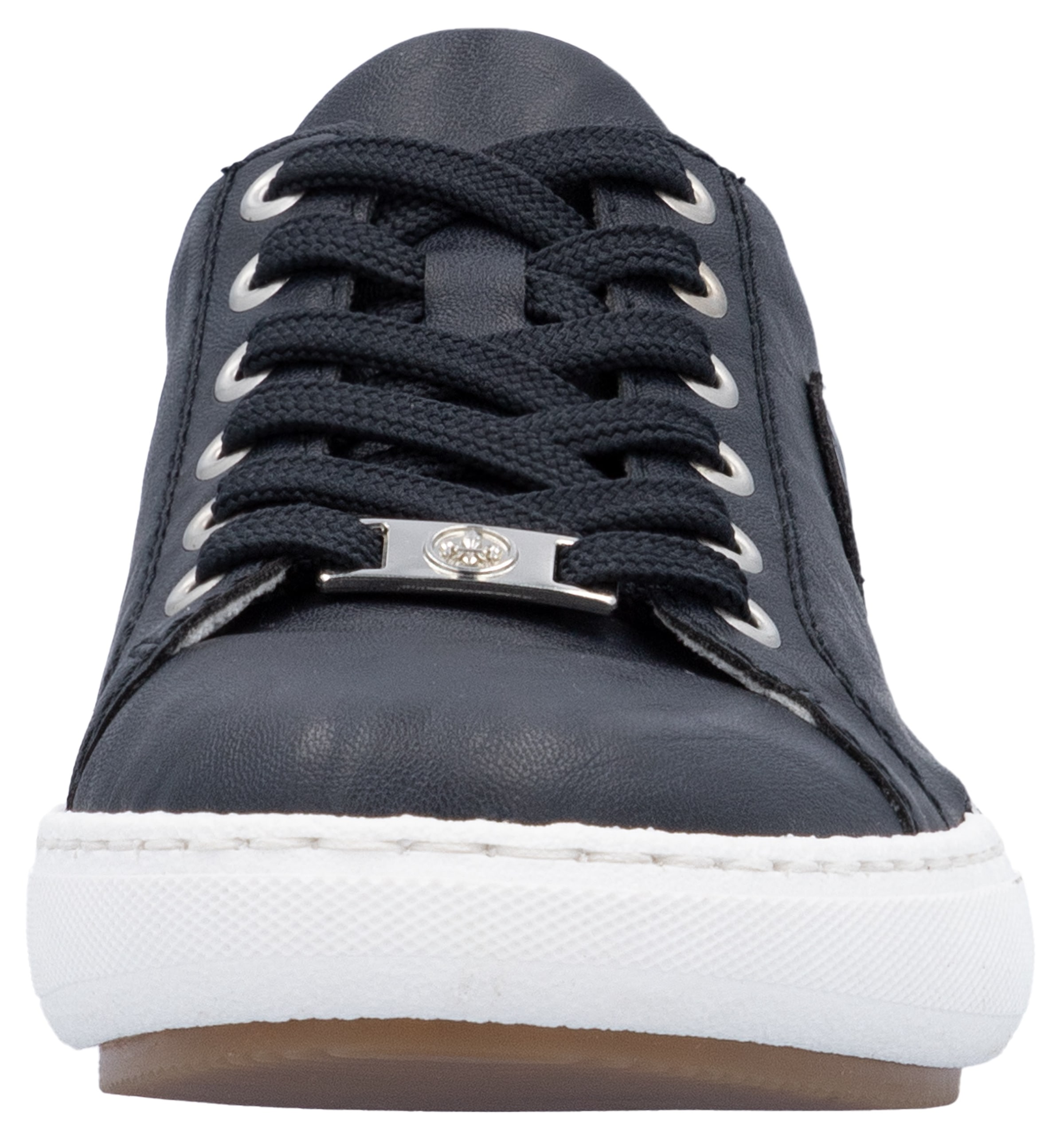 Rieker Plateausneaker, Schnürschuh, Halbschuh, Freizeitschuh mit weißer Rahmennaht