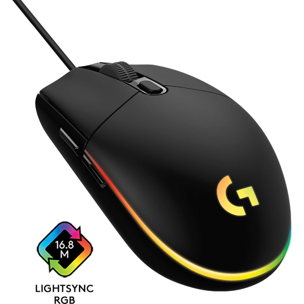 Logitech Gaming-Maus »G203 LIGHTSYNC«, kabelgebunden, 1 MHz