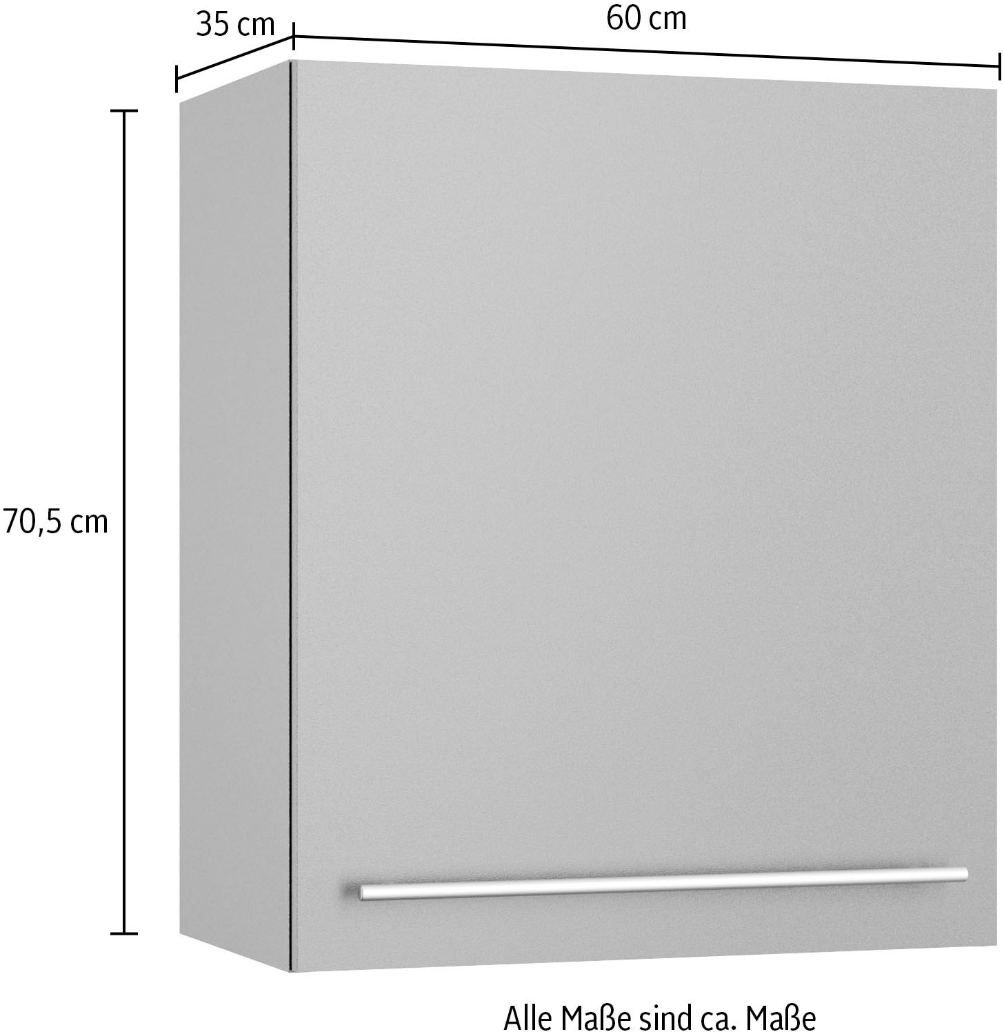 KOCHSTATION Hängeschrank »KS-Bern2« Breite 60 cm, 1 Tür, 2 Einlegeböden