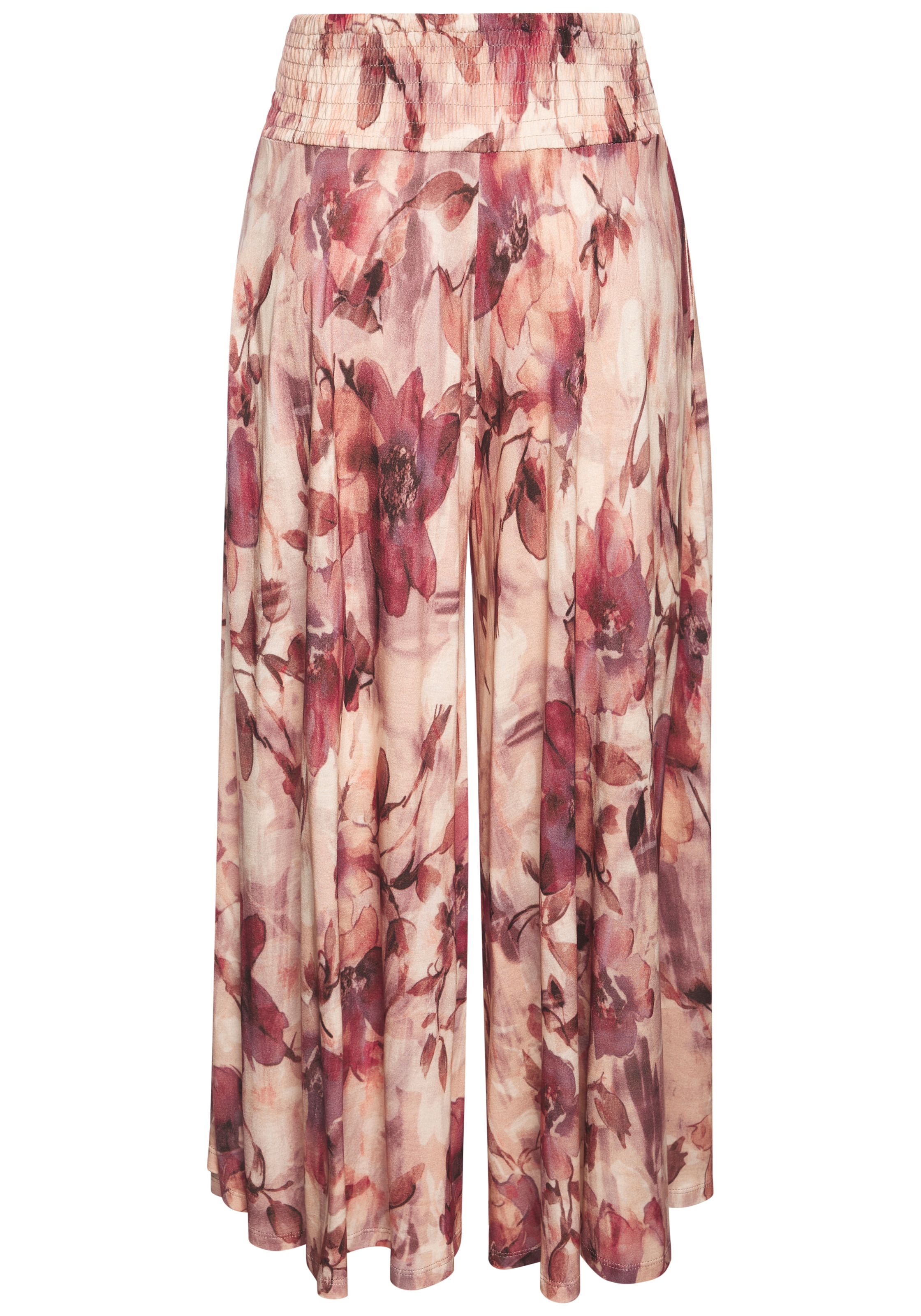 LASCANA Hosenrock »mit extra weitem Bein« mit Blumenprint, Culotte, 7/8-Länge, leichte Sommerhose