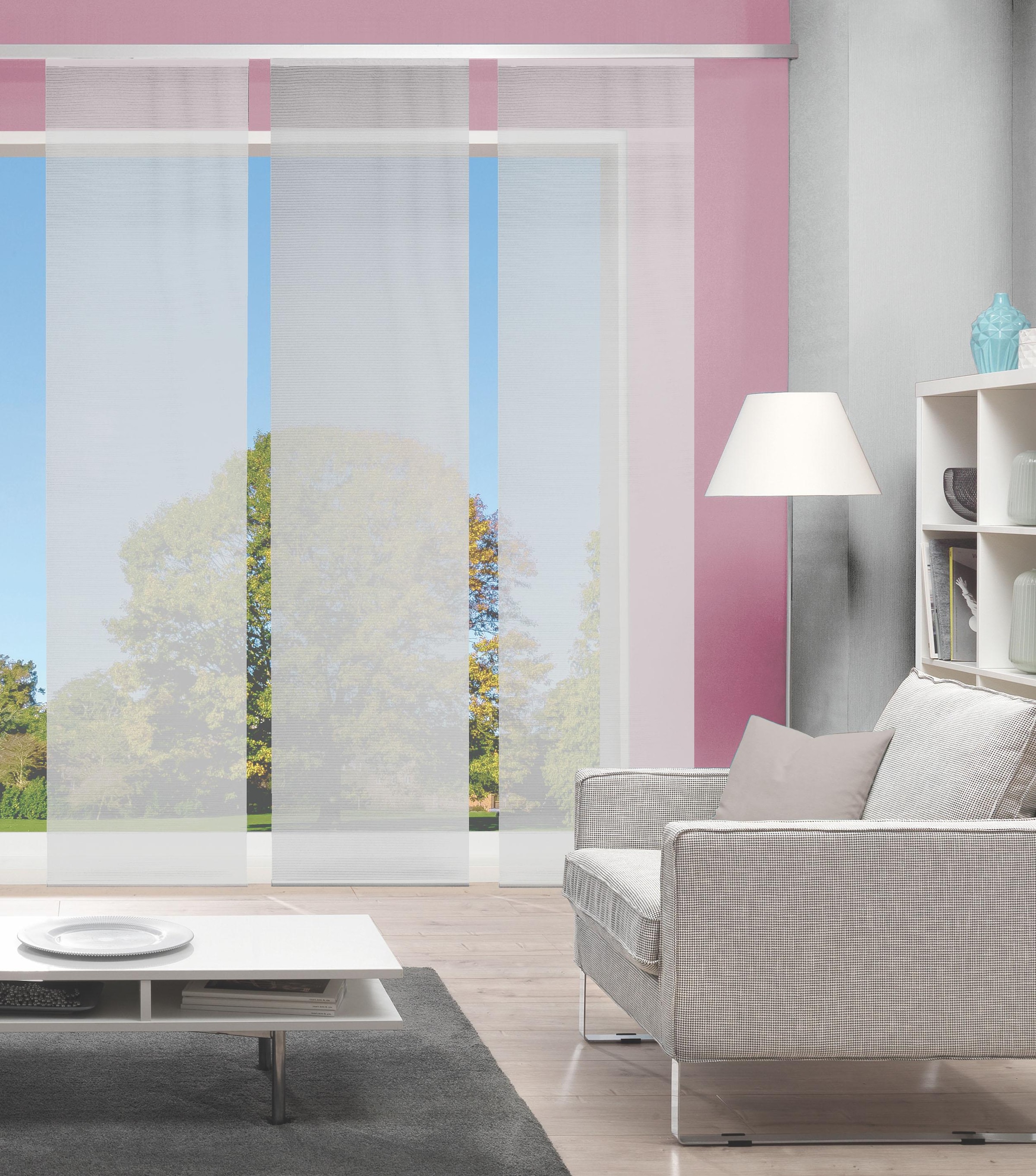 Vision S Schiebegardine "3ER SET ROM" Paneelwagen 3 Stk. tlg. HxB: 260x60, Schiebevorhang 3er Set Uni