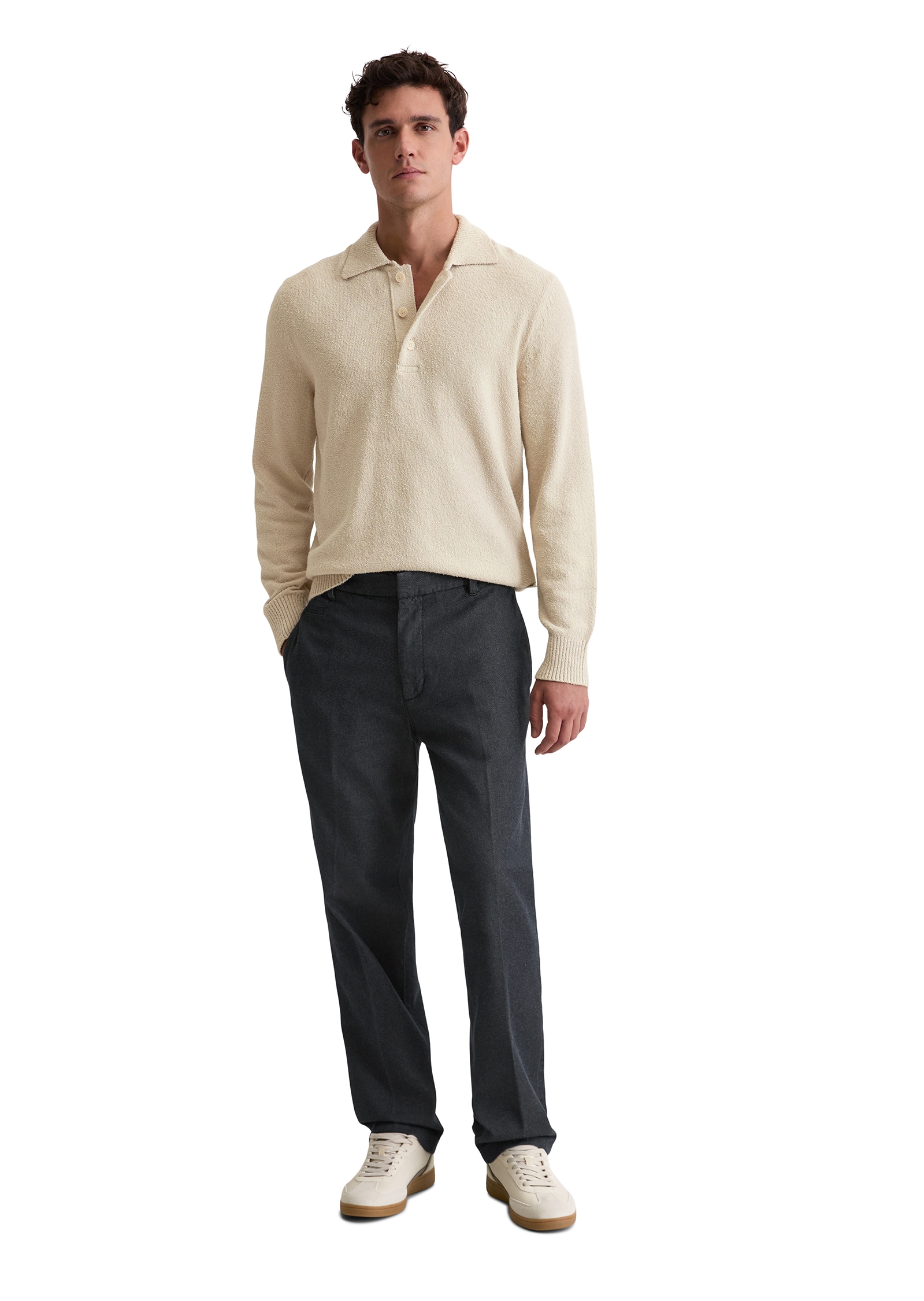 Marc O'Polo Polokragenpullover »regular fit aus Bio-Baumwoll-Bouclé«