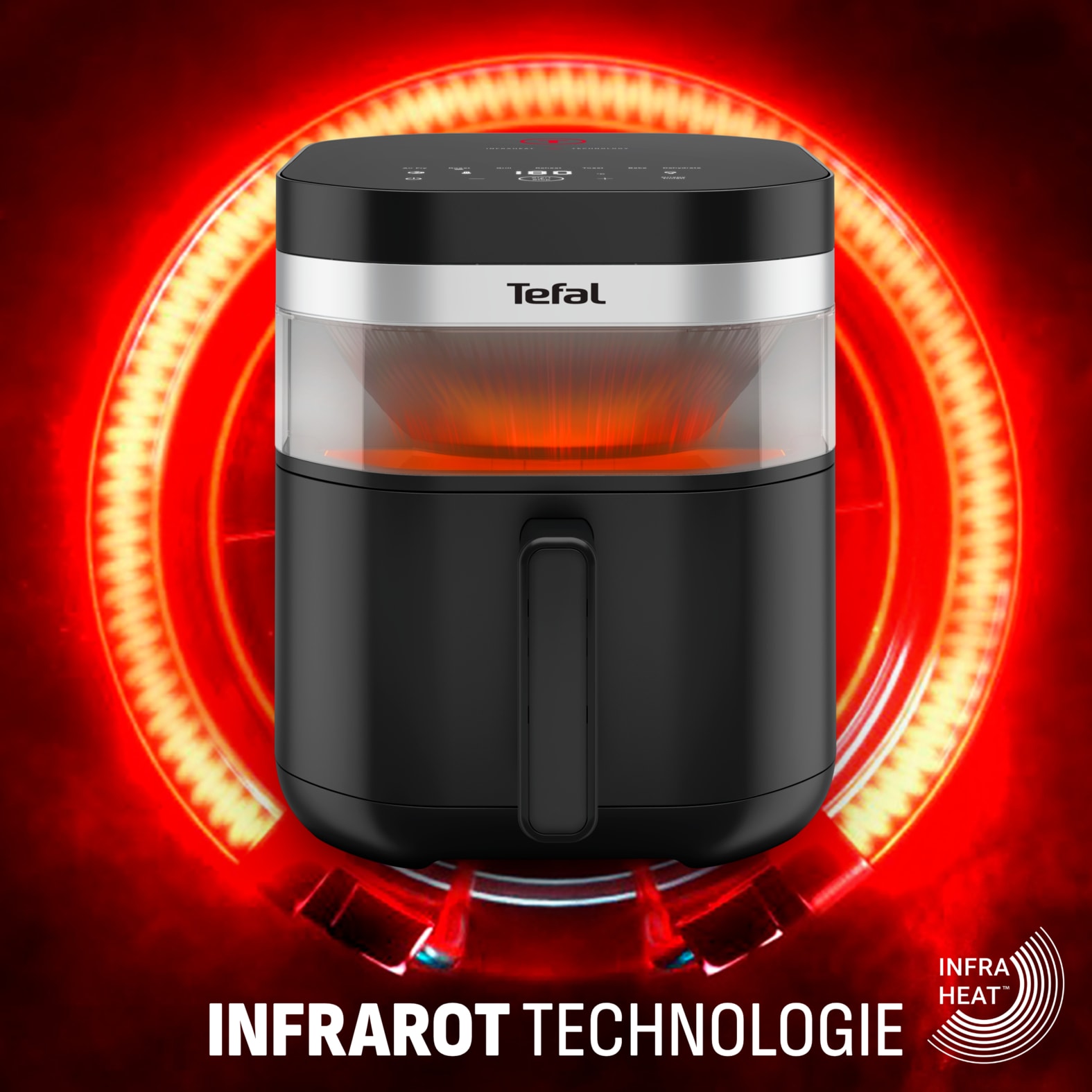 Tefal Heißluftfritteuse »Easy Fry Infrared« 8 Programme, Sichtfenster, doppelte Heizelemente, EY832H