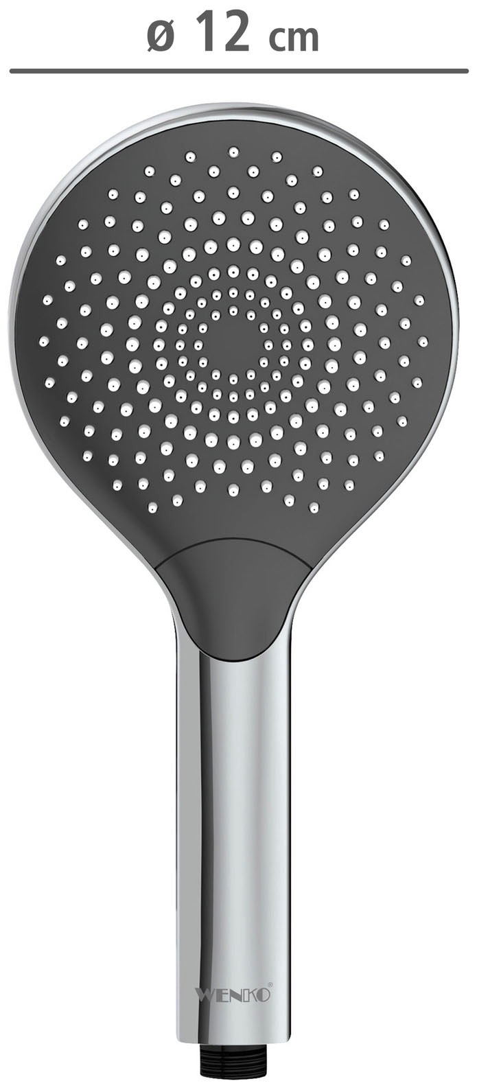 WENKO Handbrause »Watersaving«, (1 tlg.), Chrom, Ø 12 cm