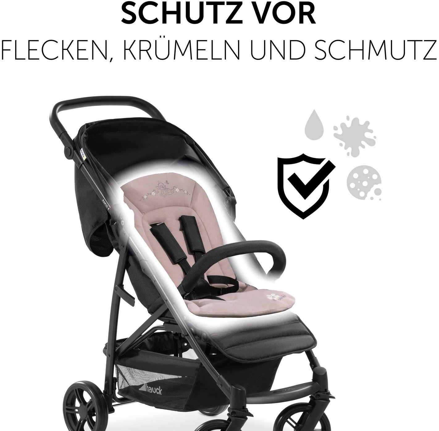 Hauck Kinderwagen-Sitzauflage »Seat Liner, Bambi Rose«