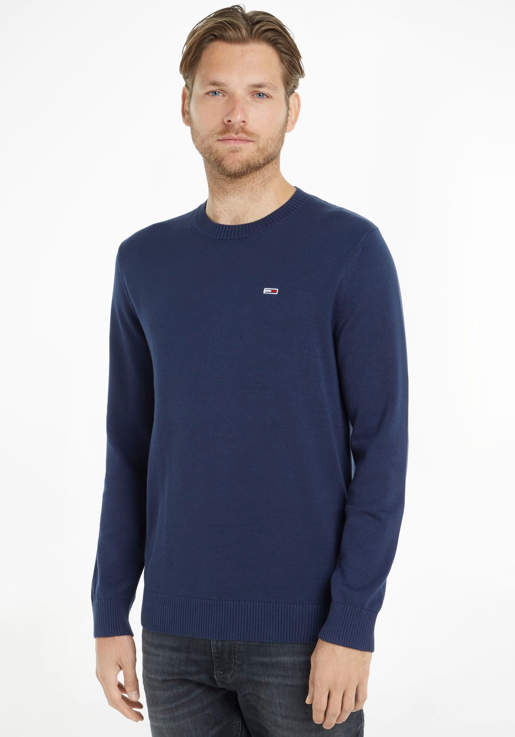 Tommy Jeans mit »TJM Strickpullover SWEATER«, ESSENTIAL LIGHT Rundhalsausschnitt ♕ bei