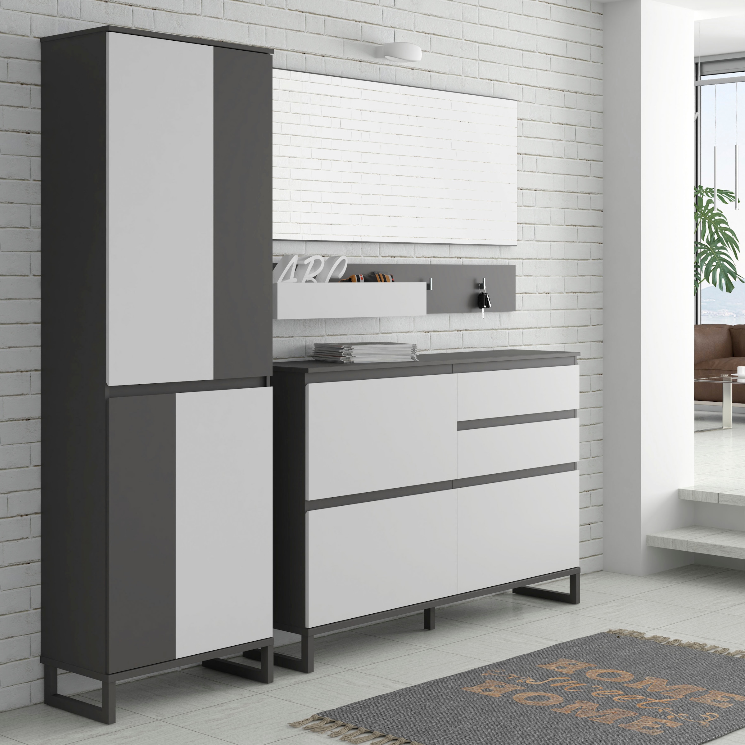 FORTE Garderobenschrank »Quayle«, Stauraumschrank, Mehrzweckschrank, Höhe 201,7cm