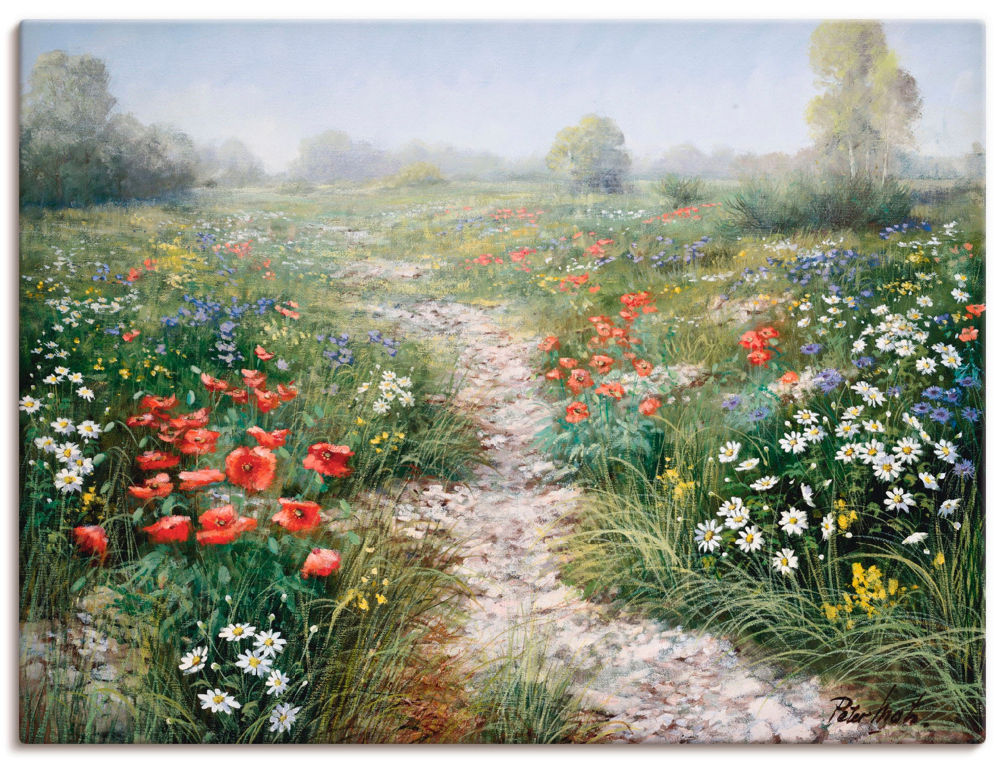 Wandbild »Dichte der Natur«, Blumenwiese, (1 St.), als Leinwandbild, Poster,...