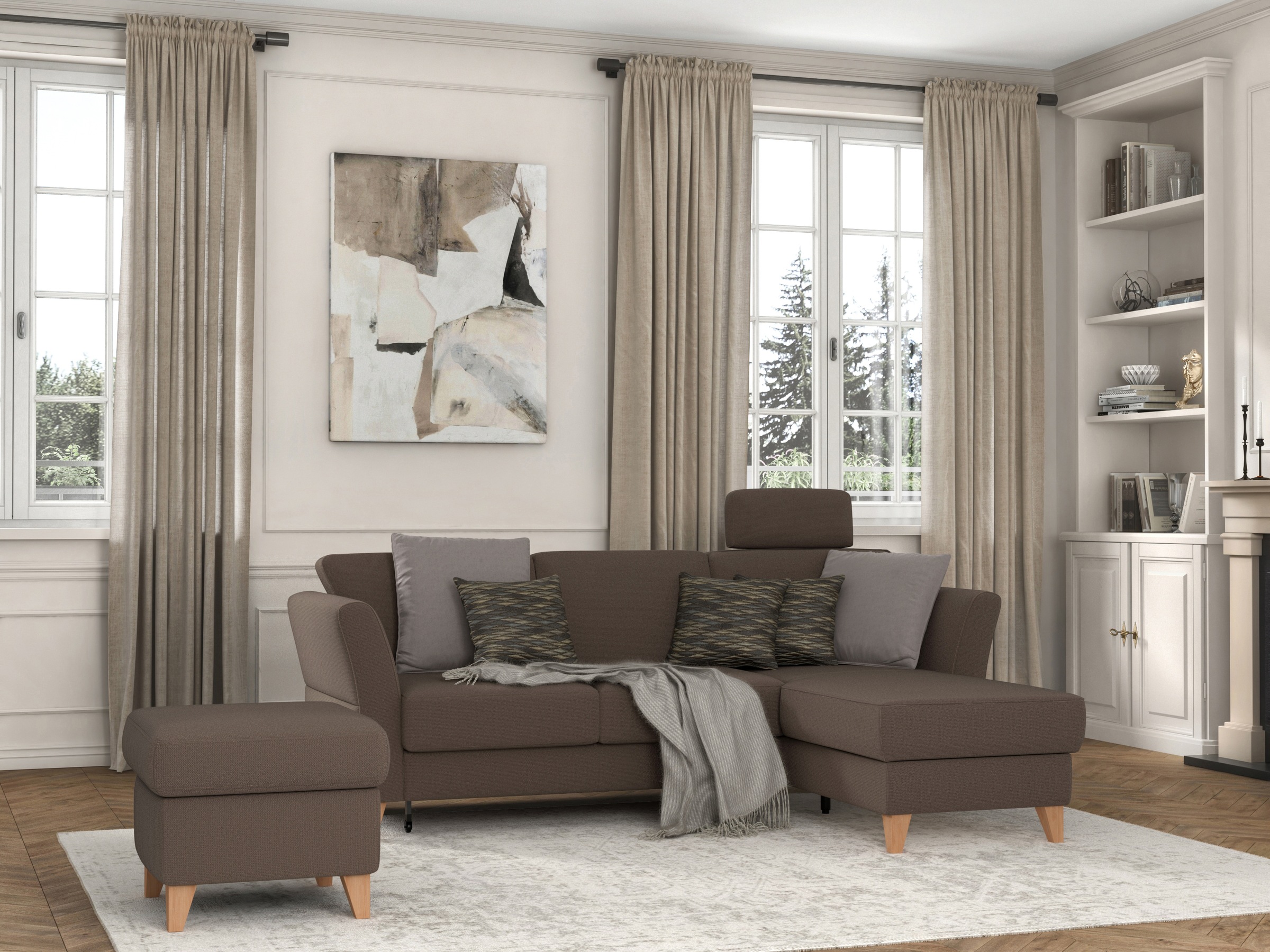 sit&more Stauraumhocker »Visby«, Stauraum, auch erhältlich mit Wasser zu reinigendem "Soft clean" Bezug