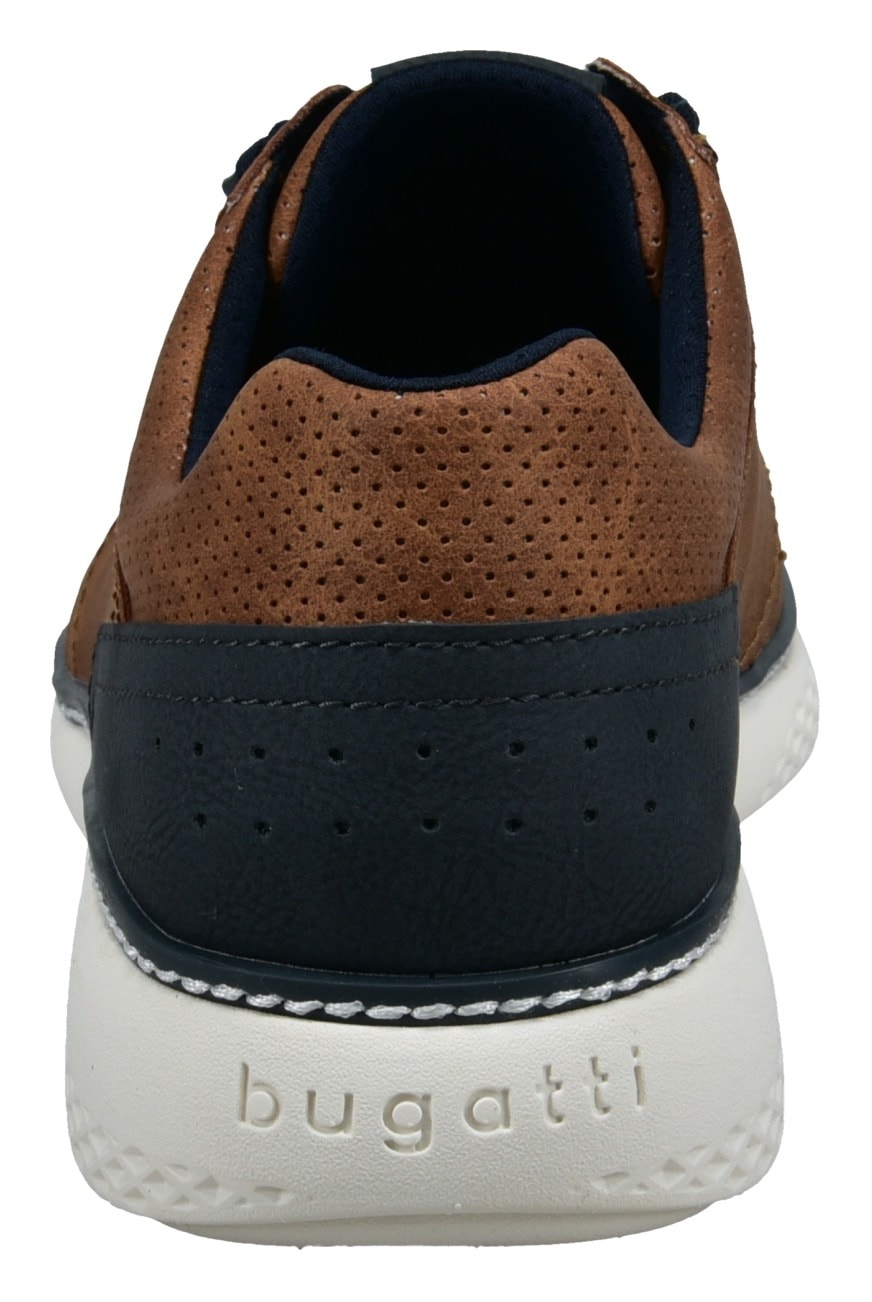 bugatti Slip-On Sneaker, Halbschuh, Freizeitsneaker mit Perforation, elastische Schnürsenkel