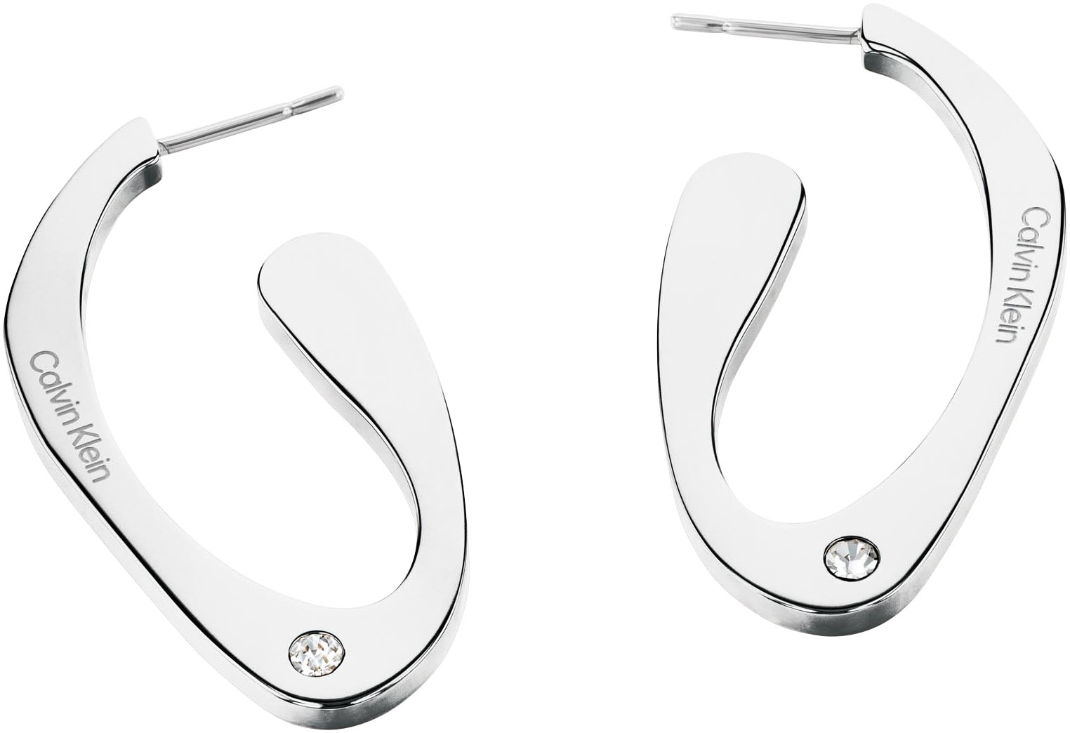 Calvin Klein Paar Creolen »HARMONIOUS CONNECTION, 35000688, 35000689«, mit Glasstein