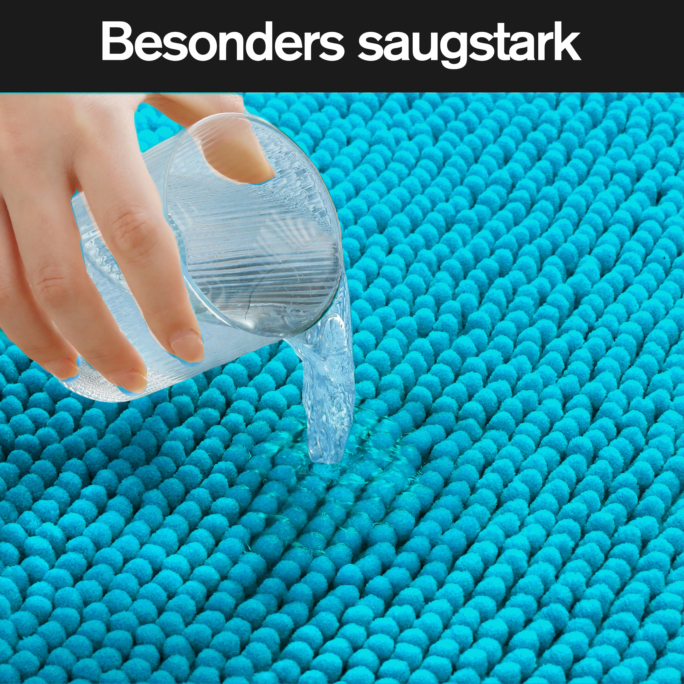 my home Badematte »Vanessa Chenille, Badvorleger, Badezimmer Teppich, Duschvorleger«, strapazierfähig-fußbodenheizungsgeeignet-schnell trocknend, Uni Farben, besonders weich