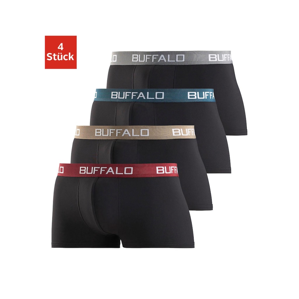 Buffalo Boxershorts, (Packung, 4 St.)