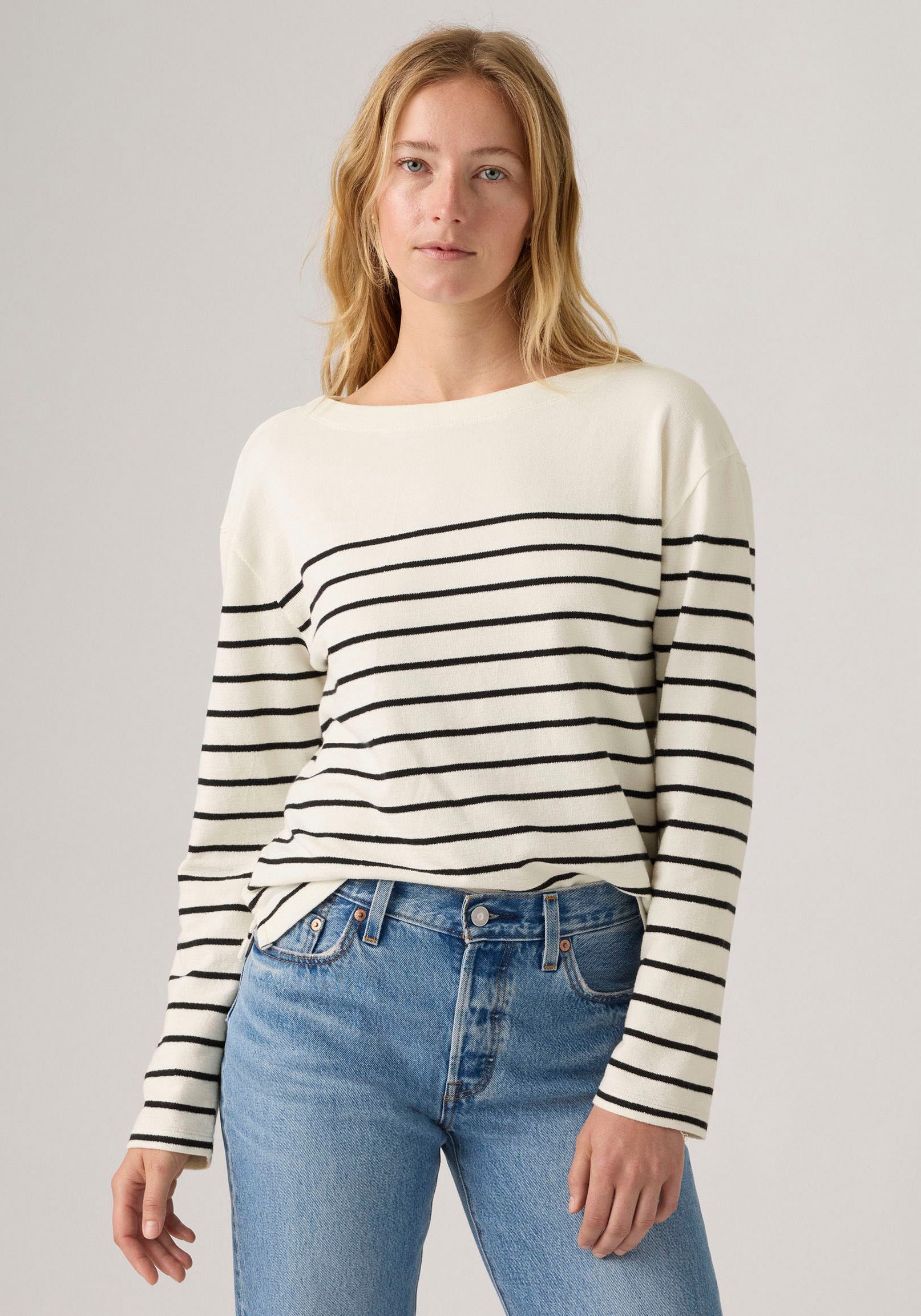 Levi's® Langarmshirt »MARIN STRIPE TOP« Saum mit kurzen Seitenschlitzen