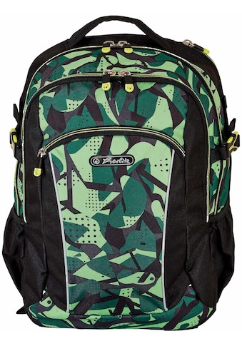 Schulrucksack »Ultimate, Camo«, Floureszierende Flächen-reflektierende Streifen auf...