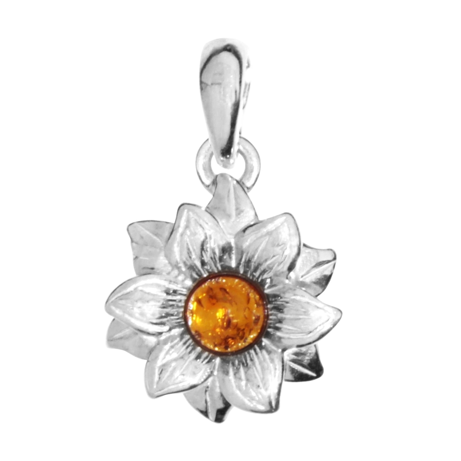 OSTSEE-SCHMUCK Kettenanhänger »- Blüte - Silber 925/000 - Bernstein« ()