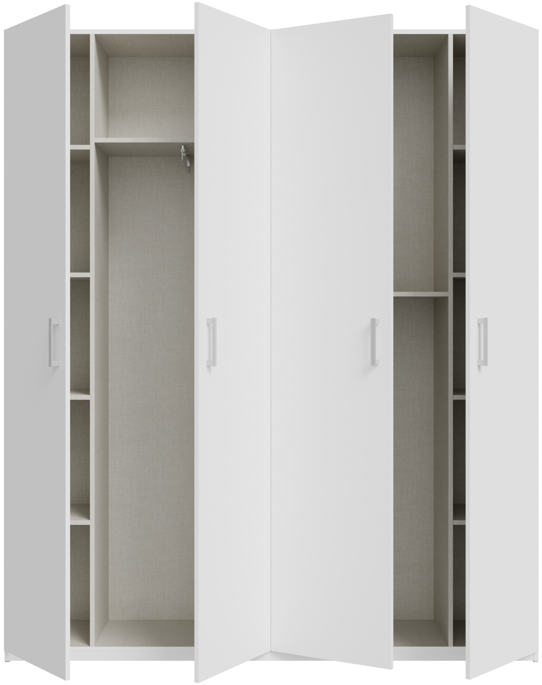 FORTE Kleiderschrank B/H/T 177,5/210,5/42 cm, stehende Montage