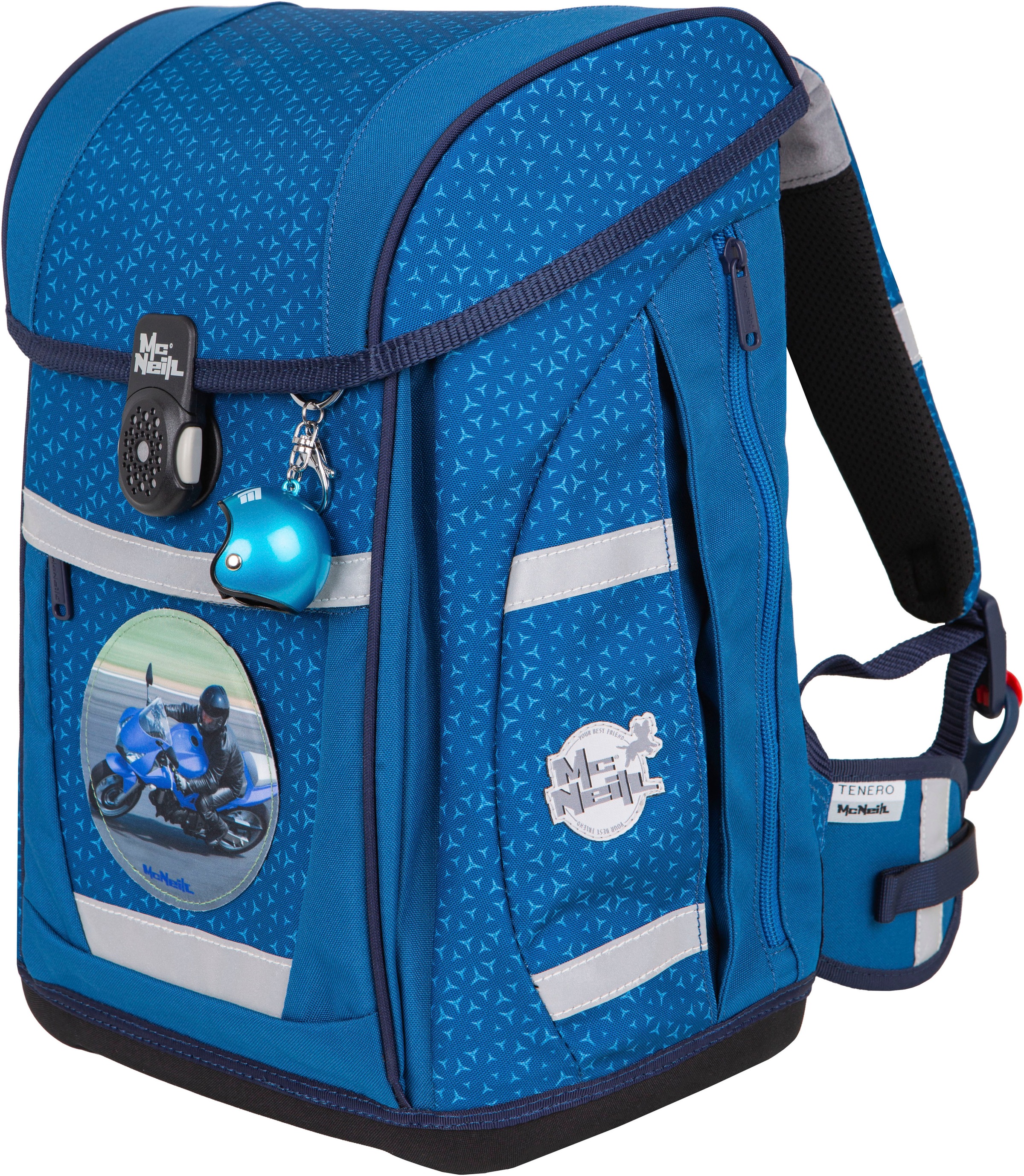 McNeill Schulranzen »Tenero, Tetra« reflektierende Streifen auf den Schultergurten;retroreflektierende Flächen inkl. Federmäppchen, Turnbeutel, Schlamperrolle & Motivmagnet