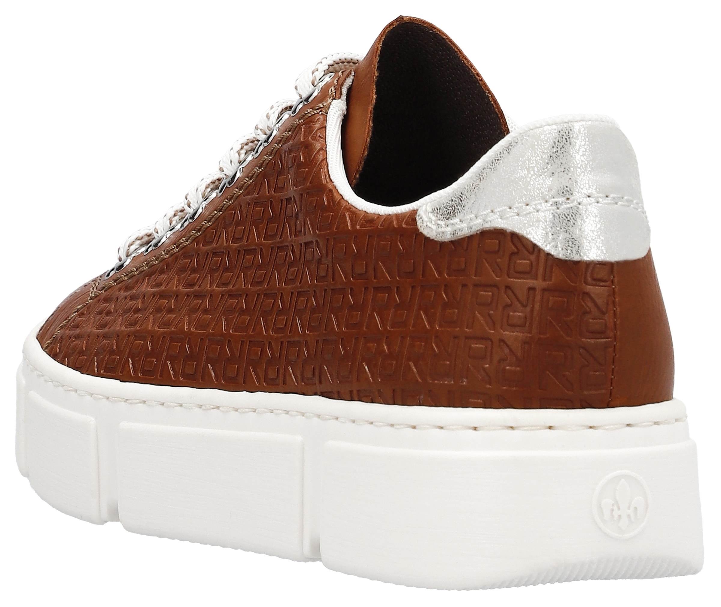 Rieker Plateausneaker »Freizeitschuh, Schnürhalbschuh«, mit seitlicher Prägung, Freizeitschuh, Halbschuh, Schnürschuh