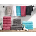 my home Badetücher »Juna«, (4 St.), im Set und als Serie, mit feiner Strukturbordüre, Badehandtücher in modernen Unifarben, Bade-Handtuchset, aus 100% Baumwolle