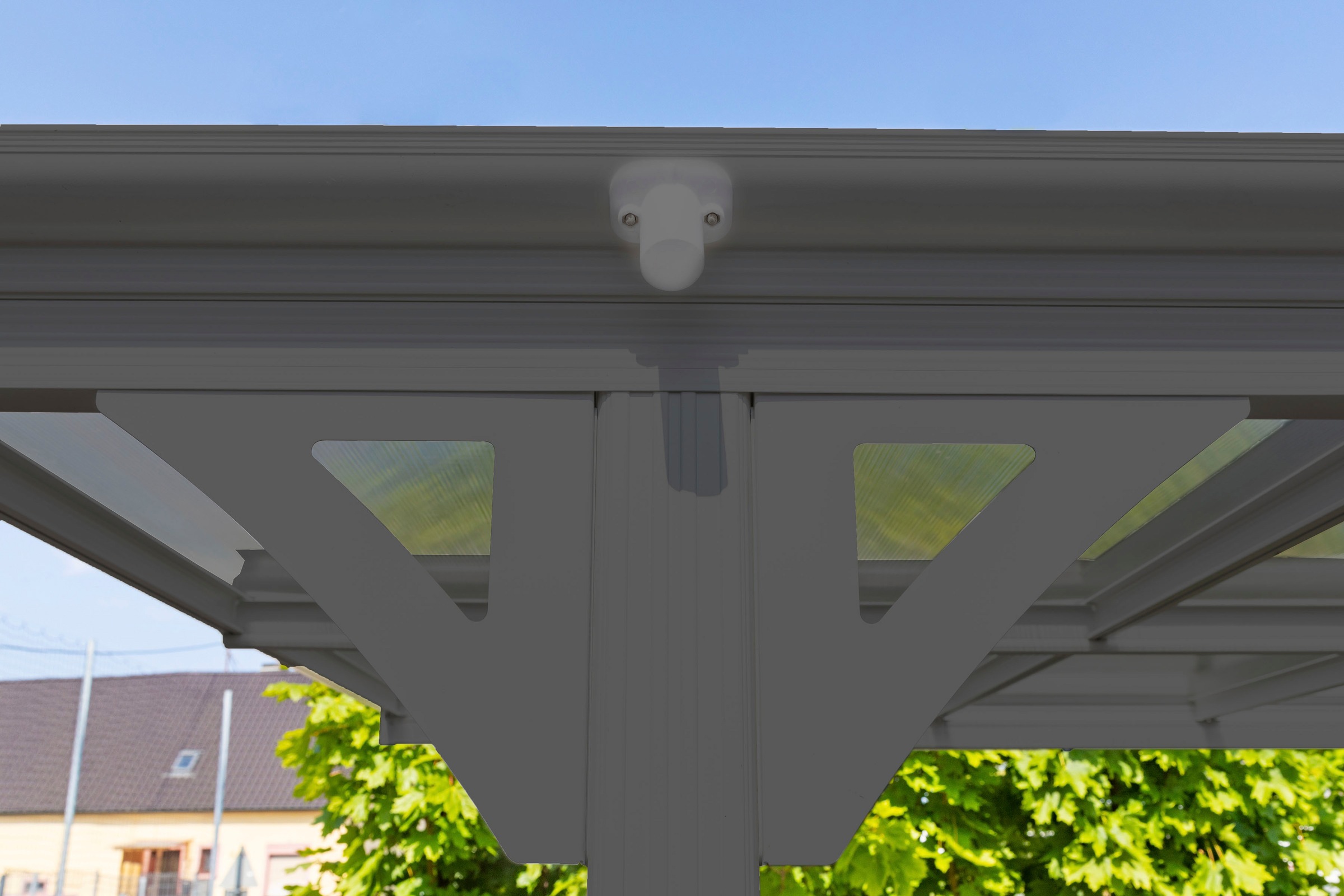 WESTMANN Einzelcarport »Flachdach«, Aluminium, 280 cm, Anthrazit, aus Aluminium, anthrazit