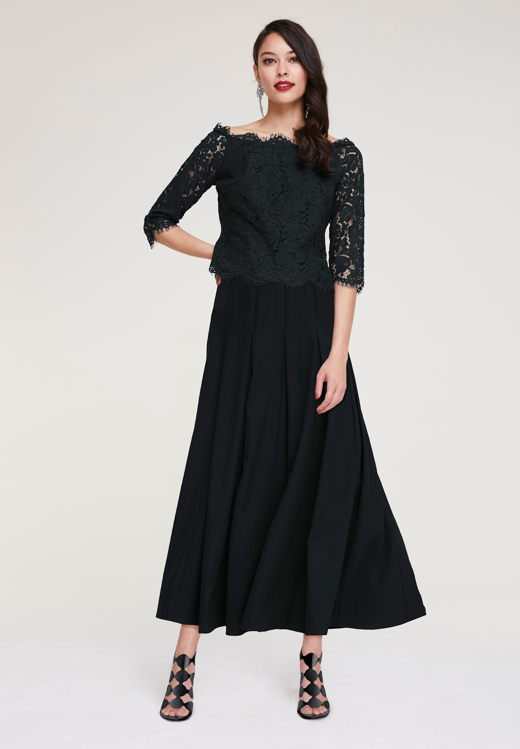 heine Klassische Bluse »Spitzen-Bluse Spitzenbluse mit 3/4-Ärmeln«