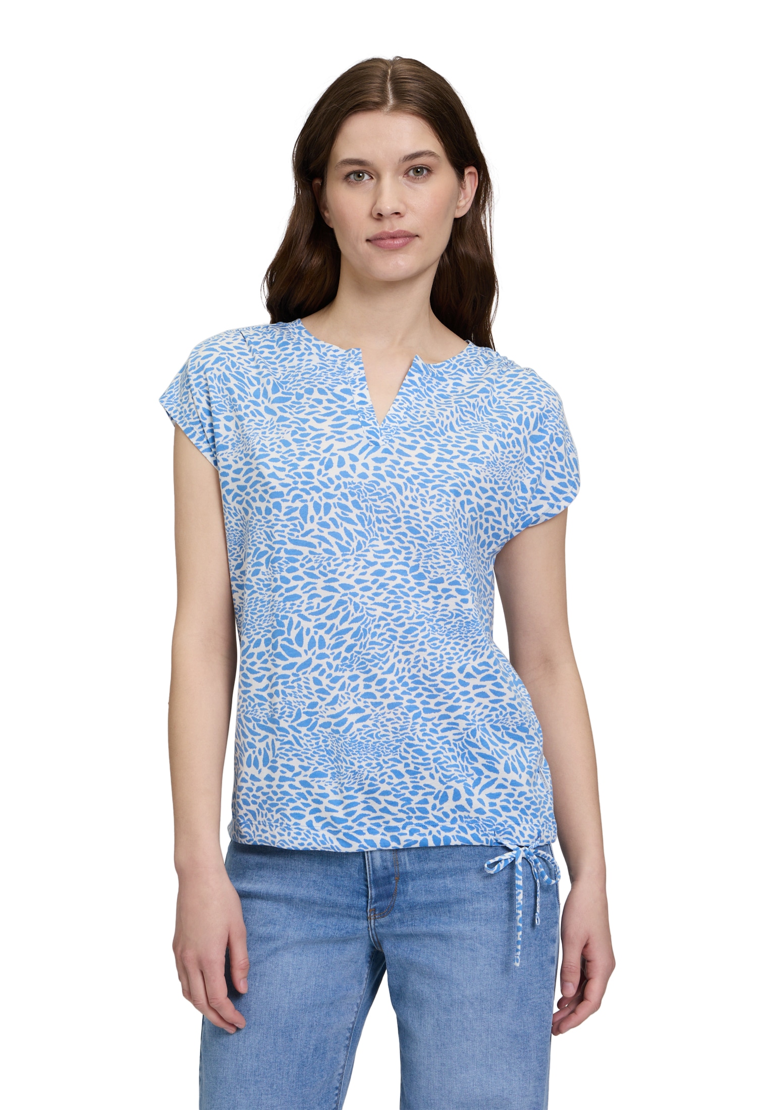 Betty&Co Kurzarmshirt »Casual-Shirt mit Tunnelzug«