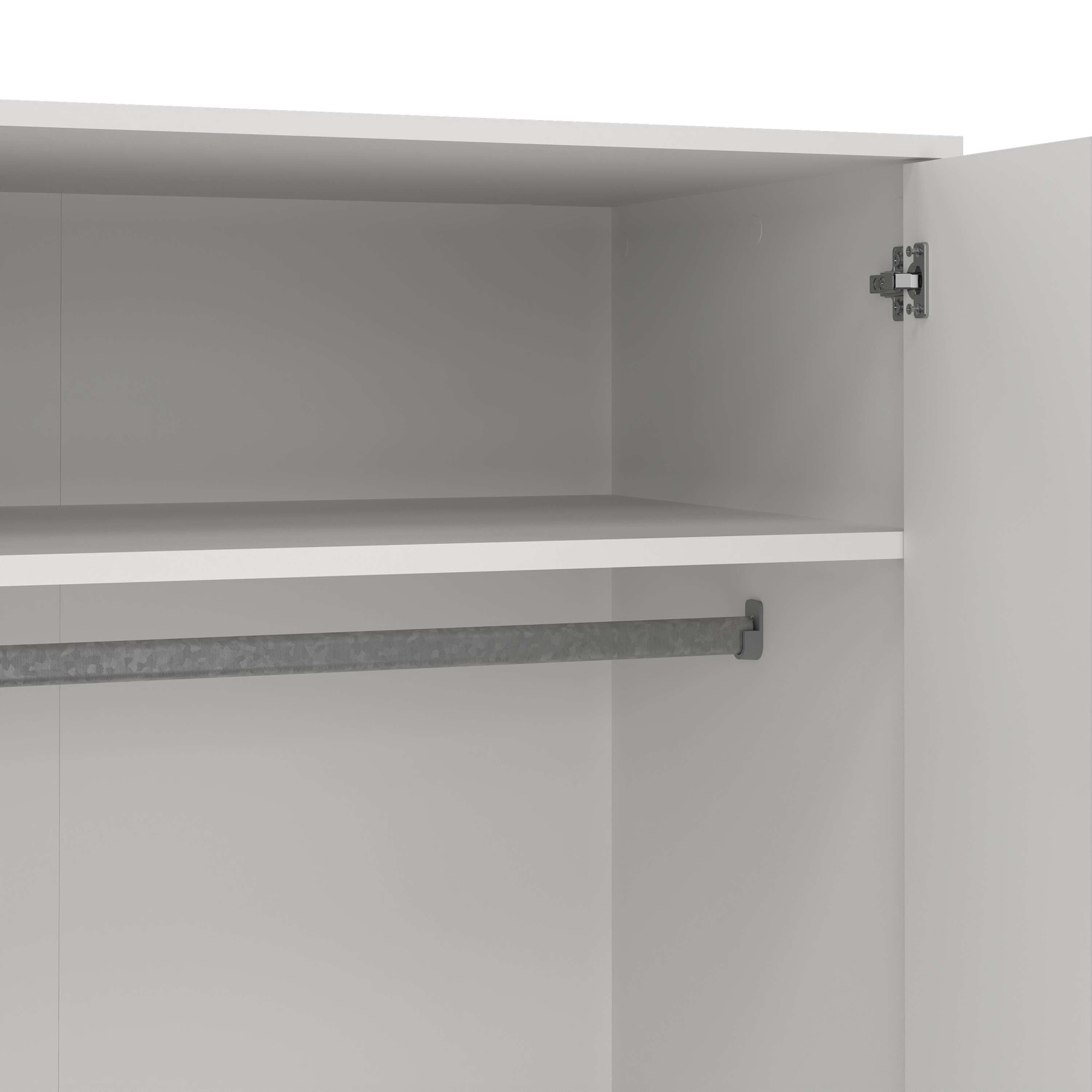 andas Kleiderschrank »Bodo, Drehtürenschrank, Aufbewahrung Kasten Schrank Stauraum«, 2 Türen, 2 Schubladen, Beine und Griffe Massivholz, Breite 99 cm