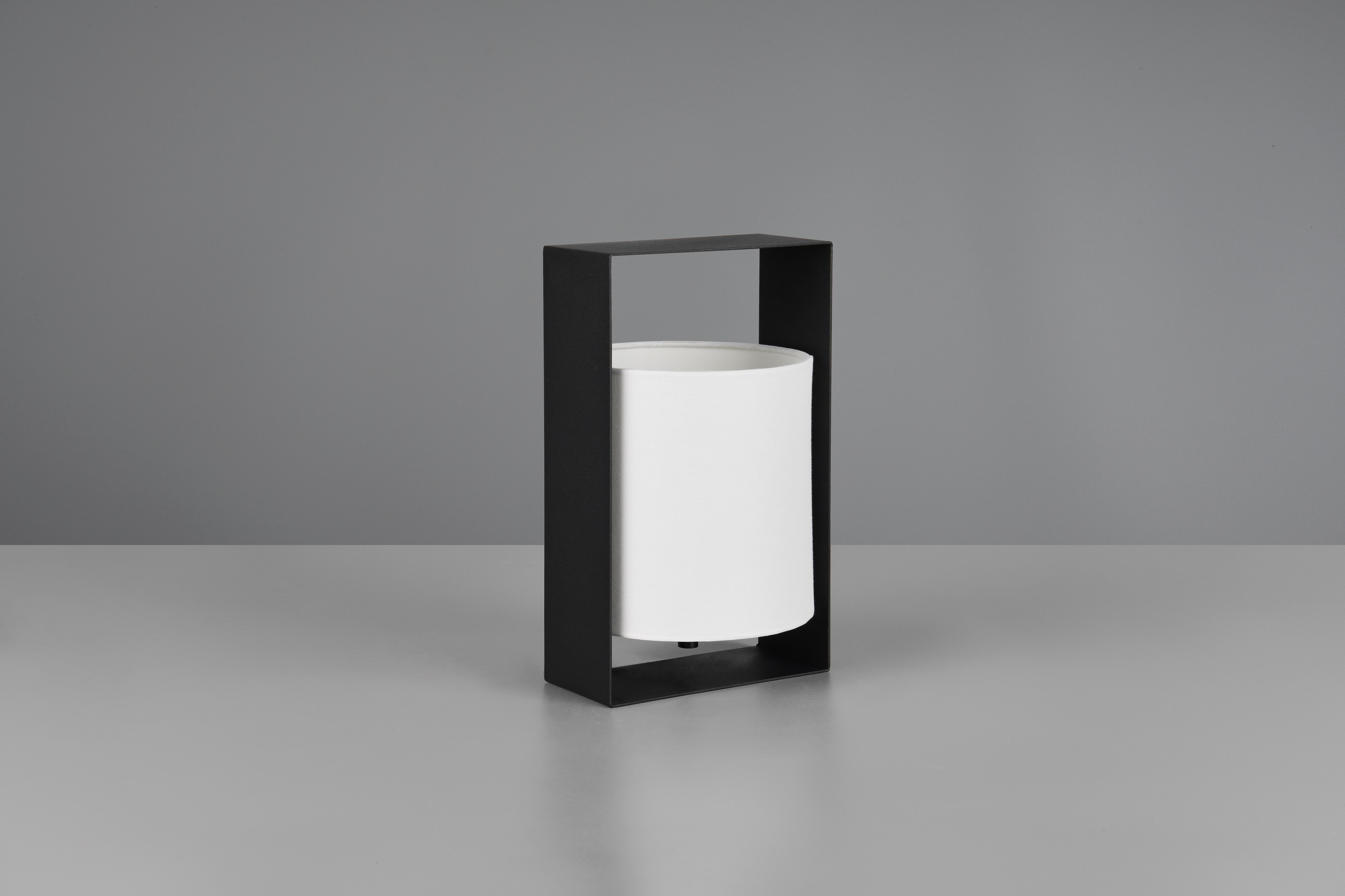 REALITY Leuchten Tischleuchte »PAIL, Tischlampe mit Schnurschalter, exkl 1x E27 max 10W, Stoffschirm« E27 1 Stk. warmweiß - kaltweiß Design Tischleuchte Metallrahmen mit Stoffschirm, 16x27x15 cm (B/H/T)