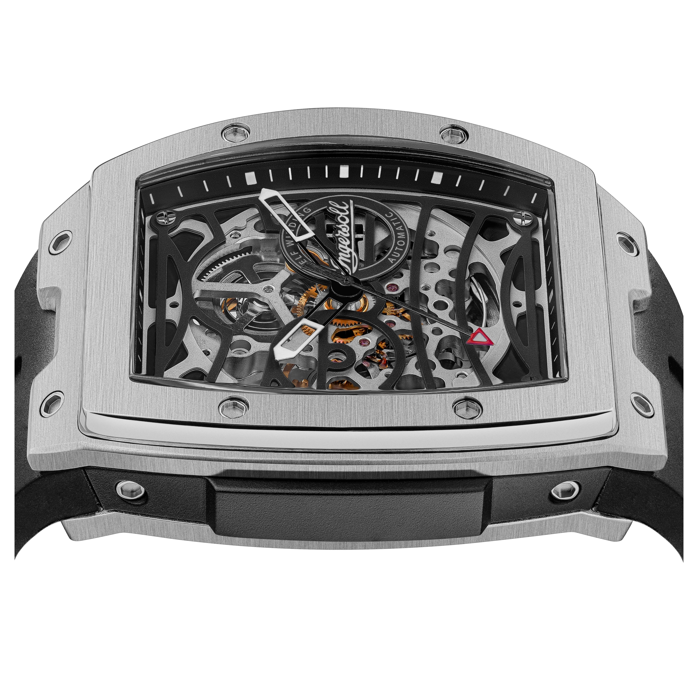 Ingersoll Automatikuhr »The Challenger« Armbanduhr, Herrenuhr, Mechanische Uhr, Silikonarmband, analog