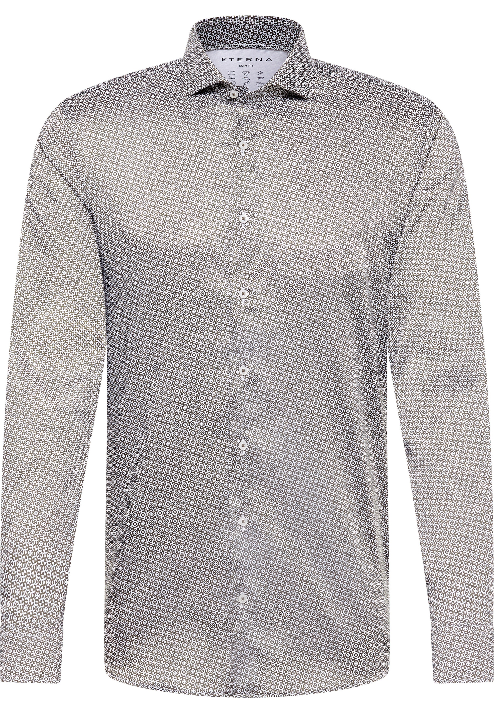 Eterna Langarmhemd »SLIM FIT« EASY IRON (bügelleicht)