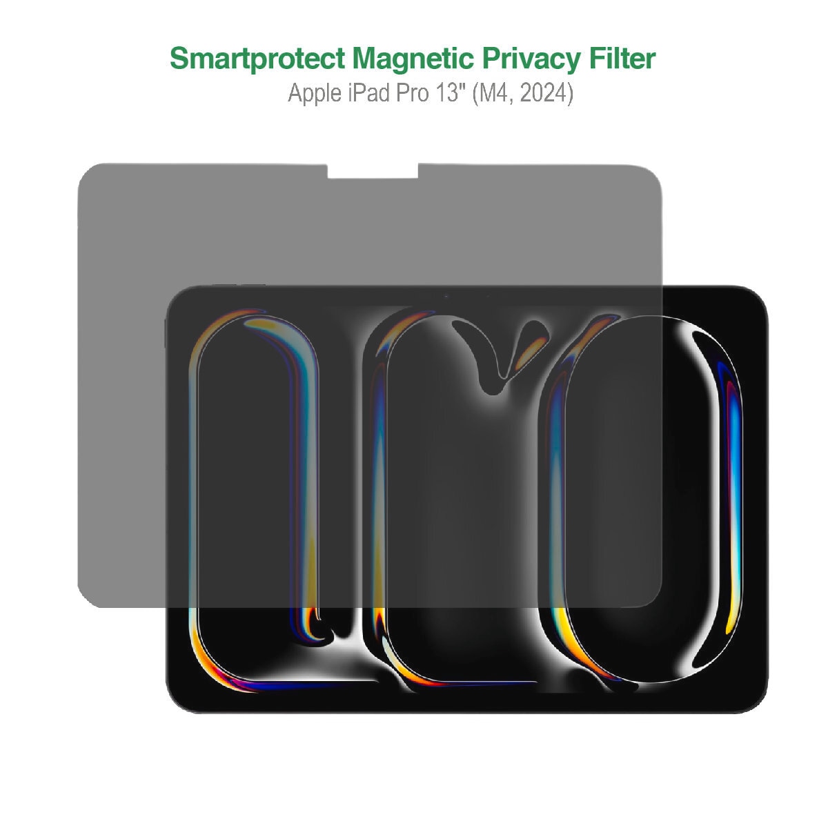 4smarts Displayschutzfolie »Magnetischer Privacy Filter«, für Apple iPad Pro 13 (M4, 2024), Blickschutzfolie, Schutzfolie, Bildschirmschutz, kratz- & stoßfest