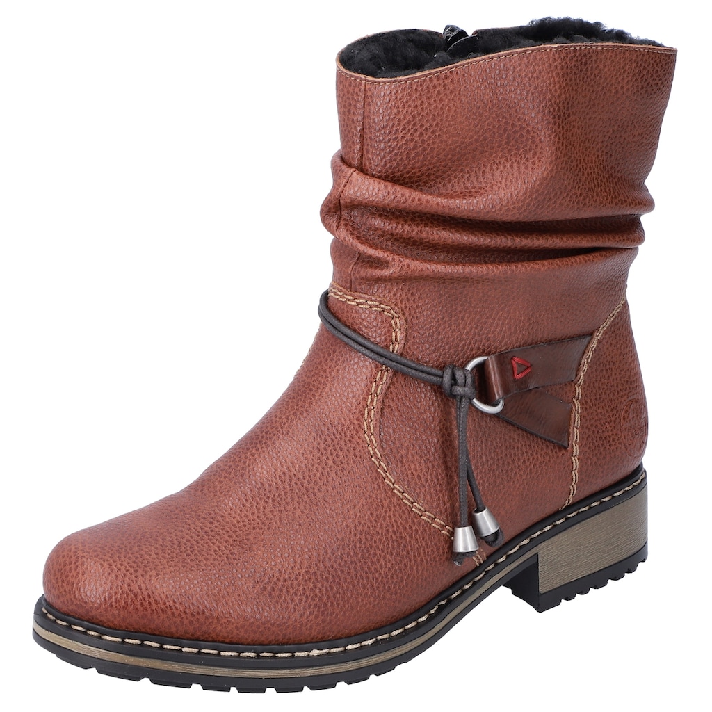 Rieker Winterstiefelette mit profilierter Laufsohle slouchy Schaft Rieker Winterstiefelette mit profilierter Laufsohle slouchy Schaft