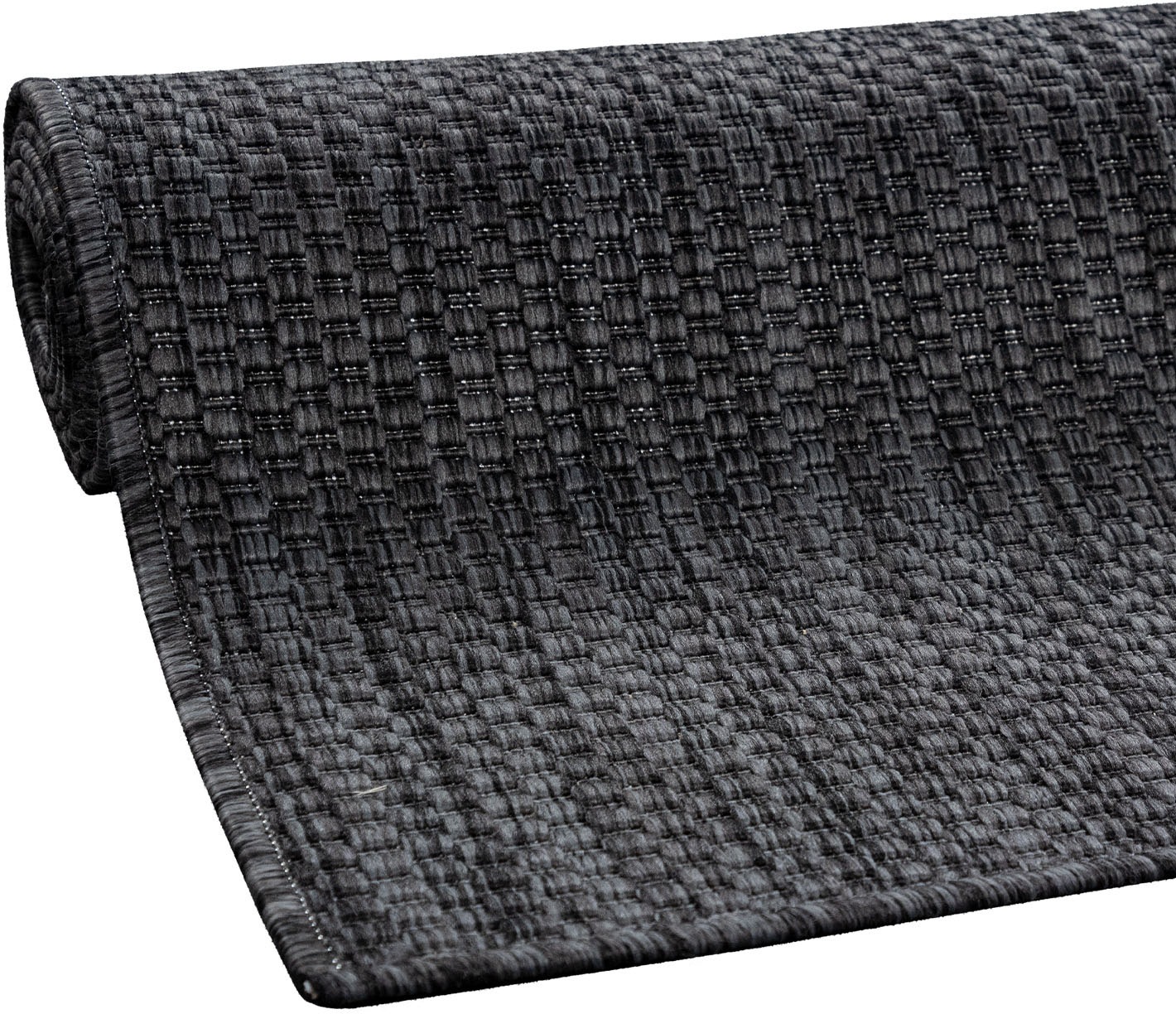Home affaire Teppich »Venedig«, rund, 5 mm Höhe, In-und Outdoor geeignet, Flachgewebe, Sisal-Optik, Wohnzimmer, Wetterfest & UV-beständig, für Balkon, Terrasse und Wintergarten, besonders flach, auch für Küche, Esszimmer und Wohnzimmer geeignet