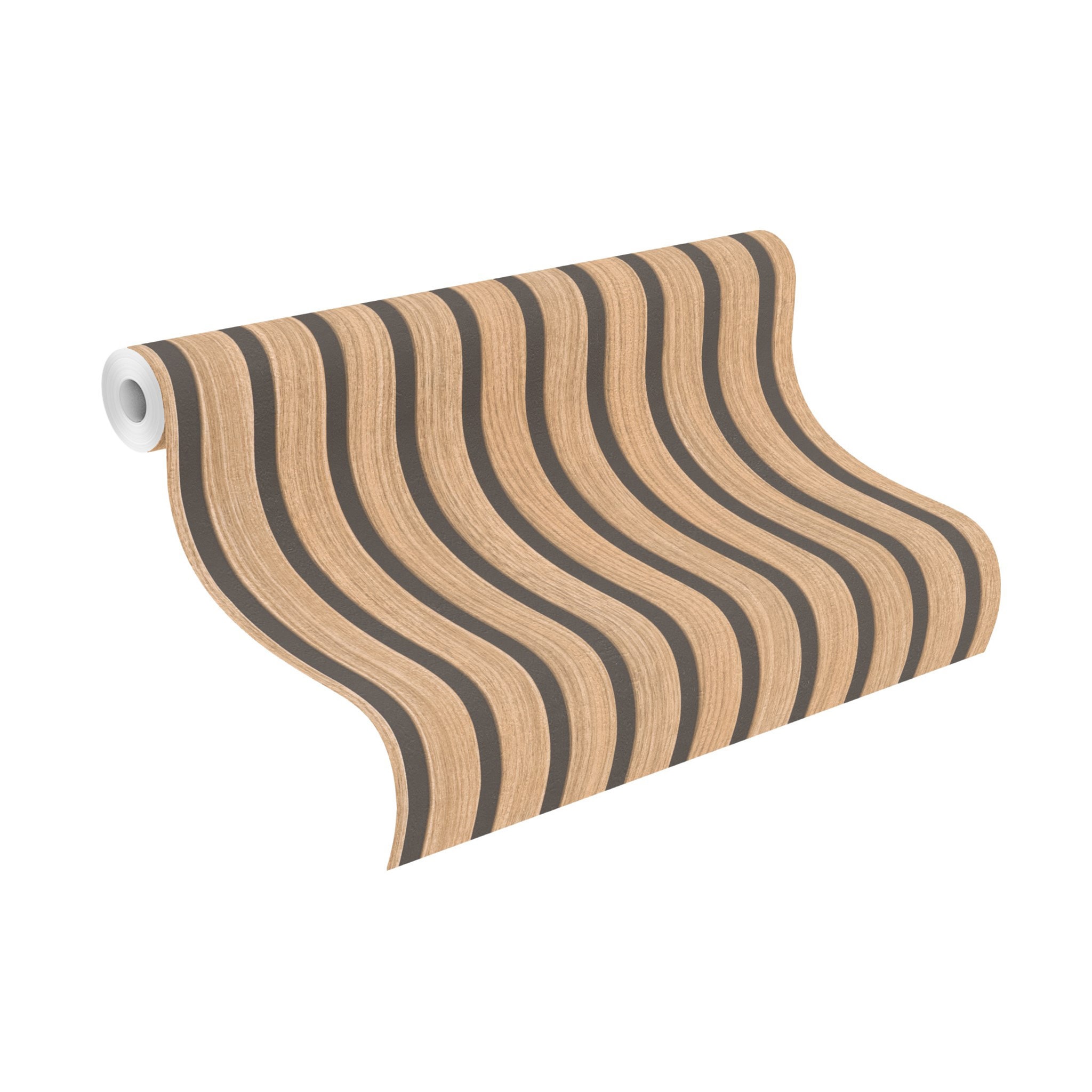 Rasch Papiertapete "Papiertapete mit Holzpaneelen in Braun", braun, B/L: 53m x 10,05m, Rollen: 1
