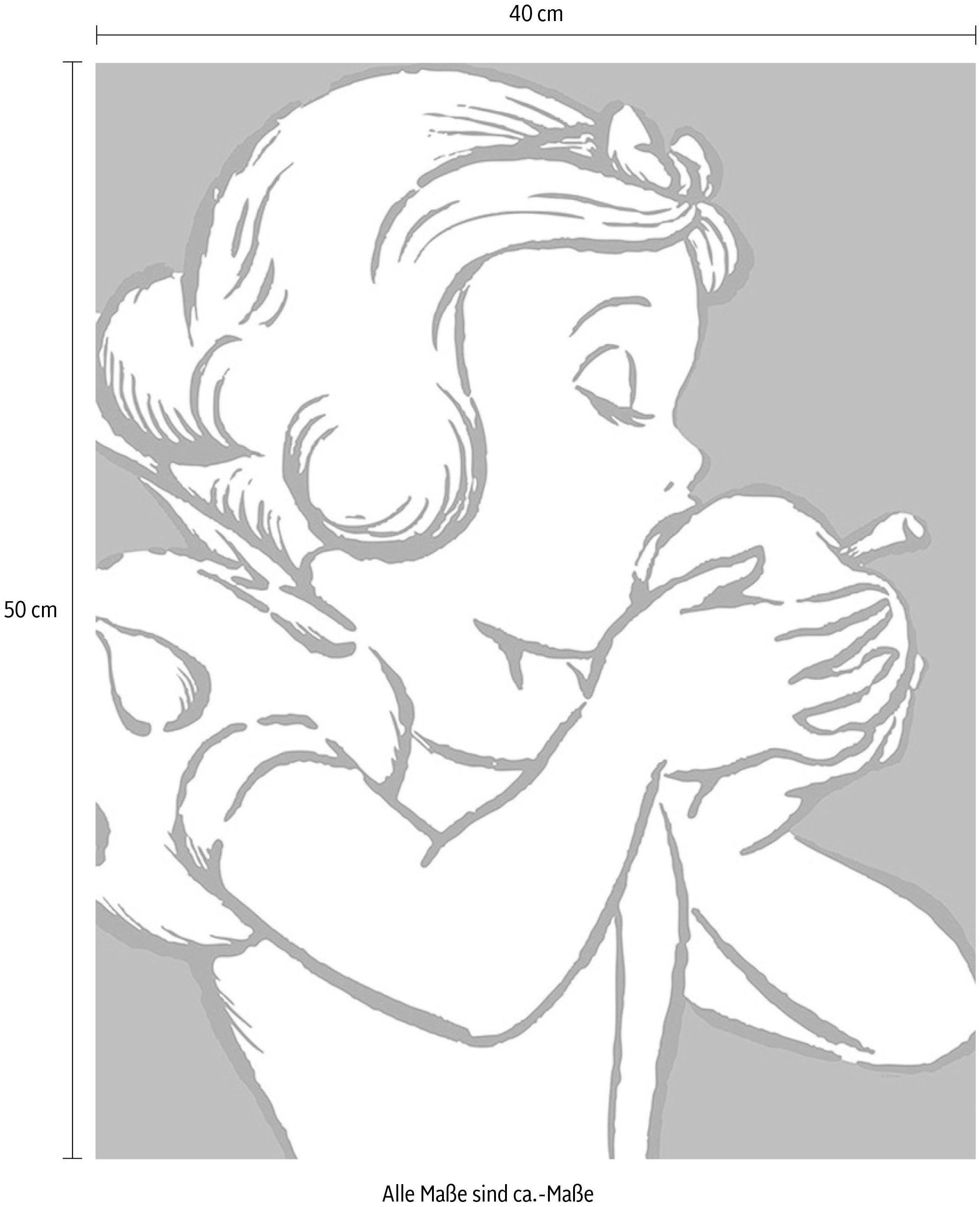 Komar Bild »Snow White Apple Bite - red« Disney 1 Stk. tlg. Wandbild zur Dekoration im Kinderzimmer - ohne Rahmen